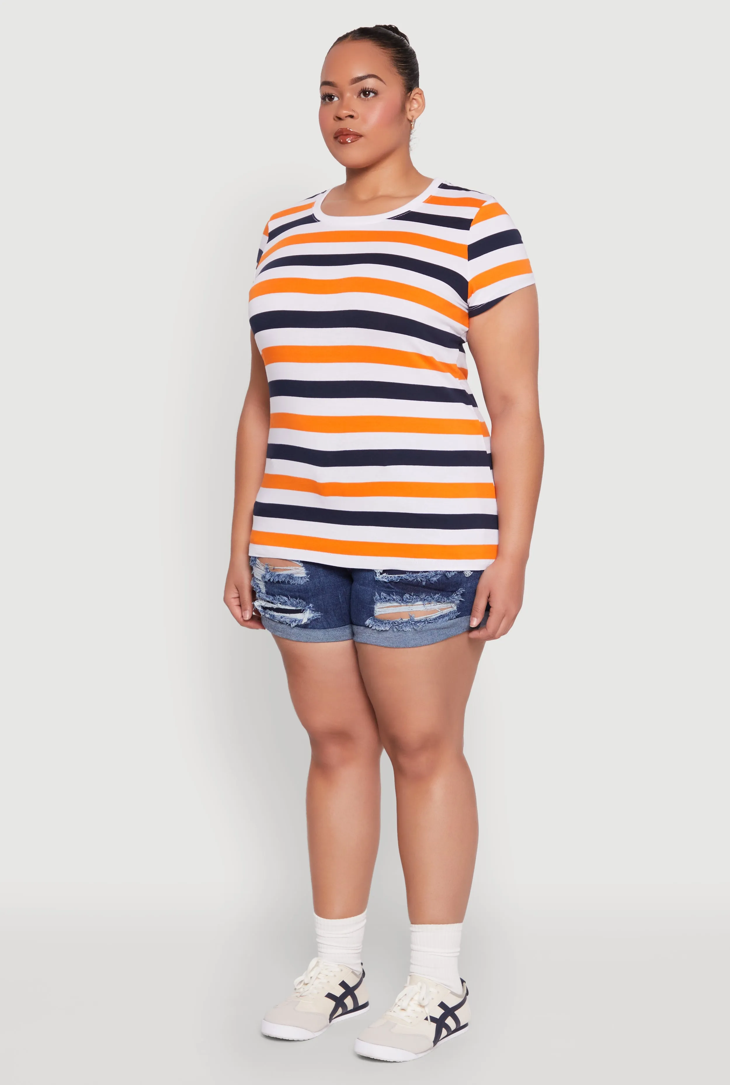 Plus Size Striped Tee sold by Rainbow product image thumbnail 5