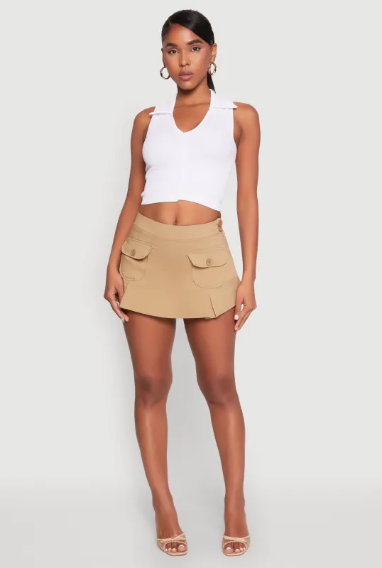 Front Cargo Pocket Mini Skirt sold by Rainbow