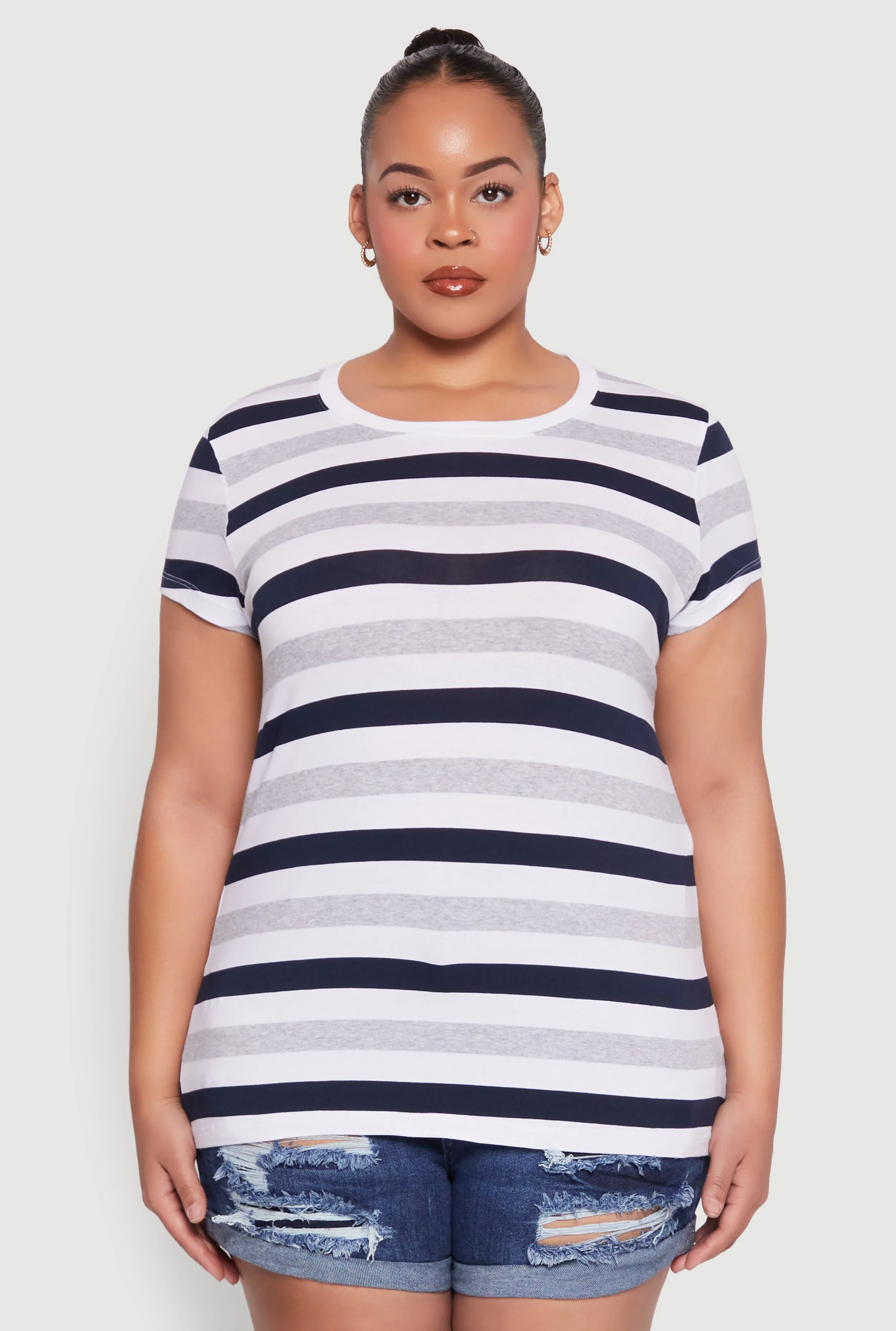 Plus Size Striped Tee sold by Rainbow product image thumbnail 2