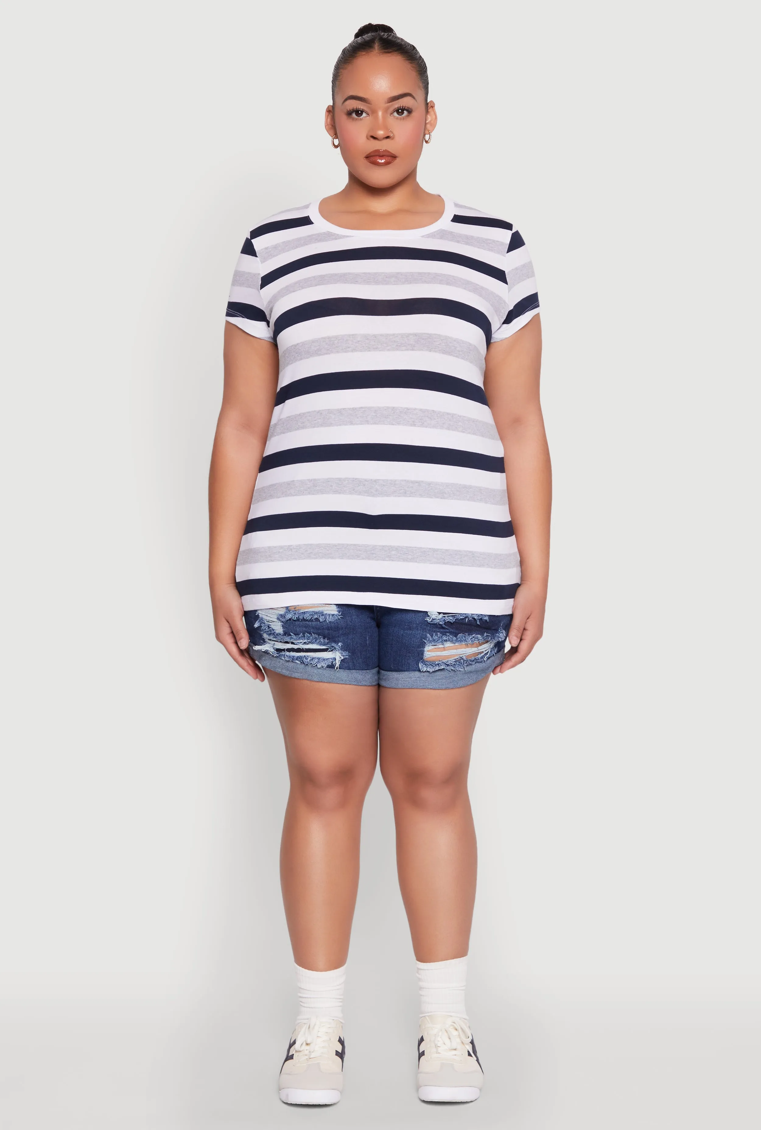 Plus Size Striped Tee sold by Rainbow product image thumbnail 3