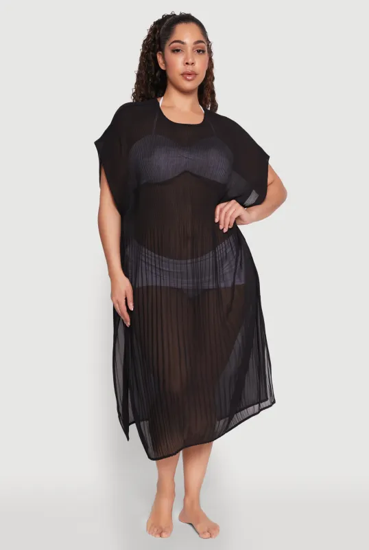 Plisse Swim Cover Up sold by Rainbow