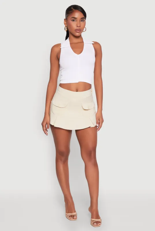 Front Cargo Pocket Mini Skirt sold by Rainbow