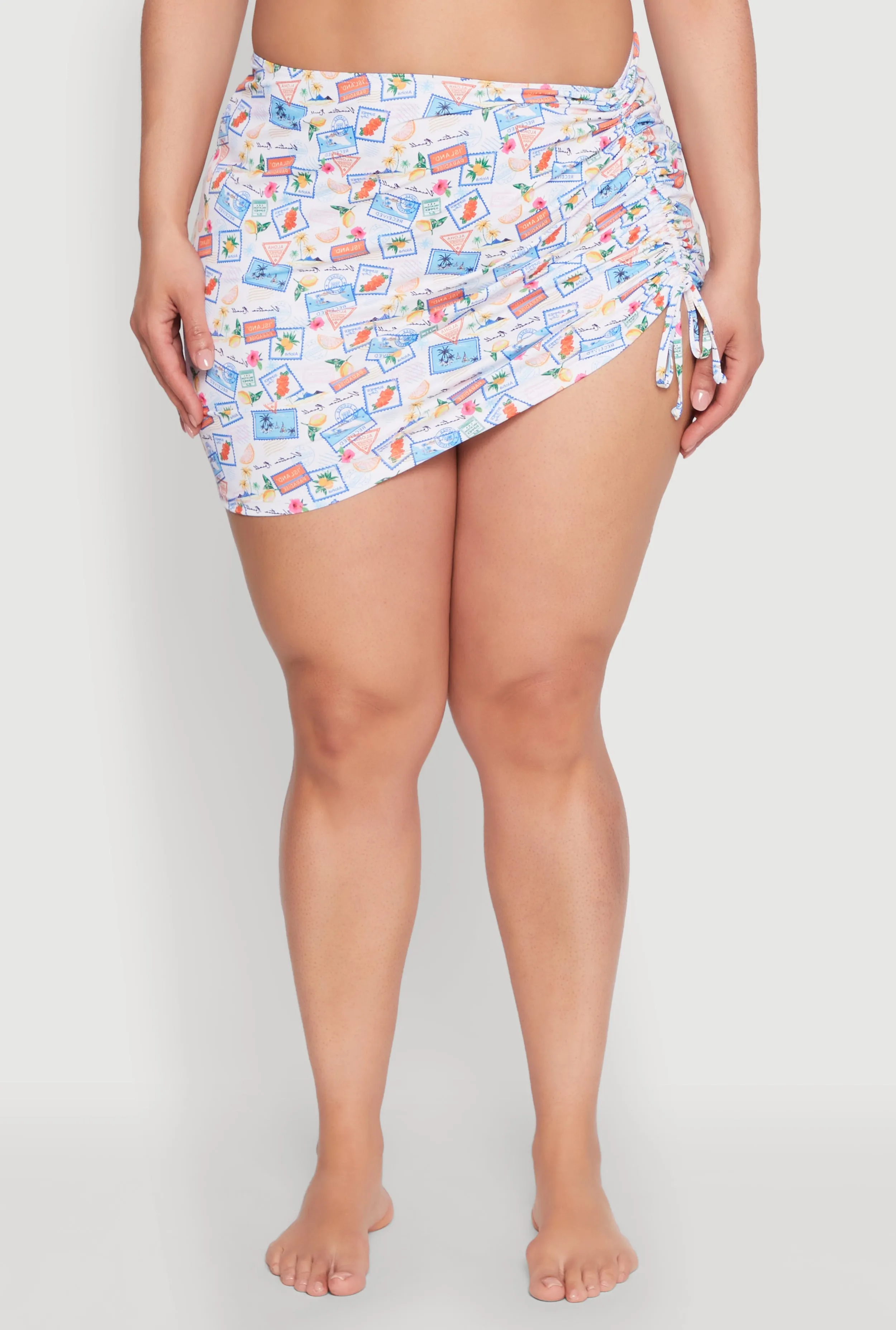 Plus Size Tropical Stamp Print Sarong Cover Up sold by Rainbow product image thumbnail 5