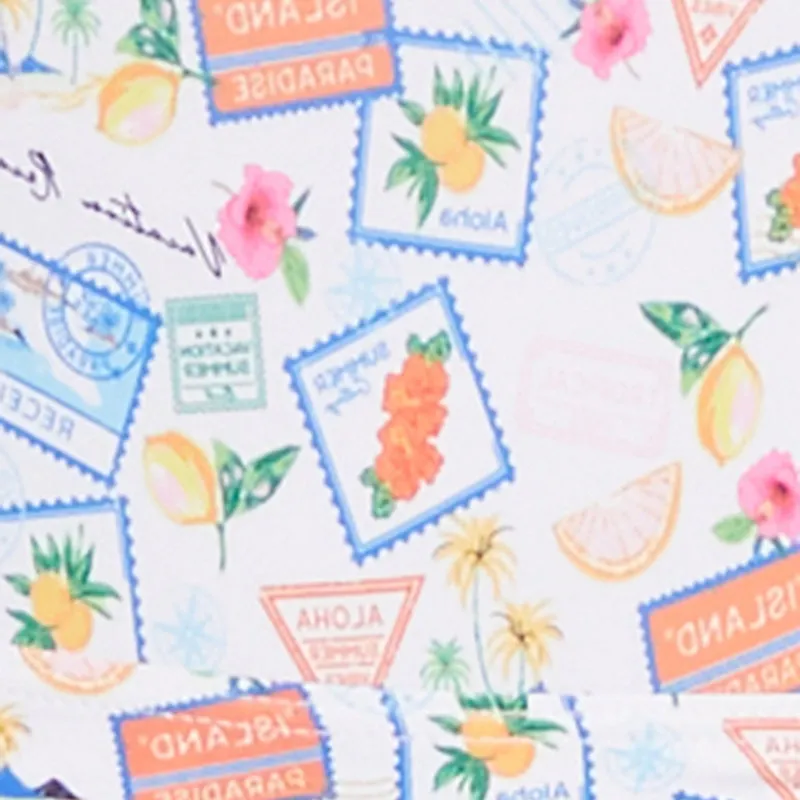 Plus Size Tropical Stamp Print Sarong Cover Up sold by Rainbow product image thumbnail 4