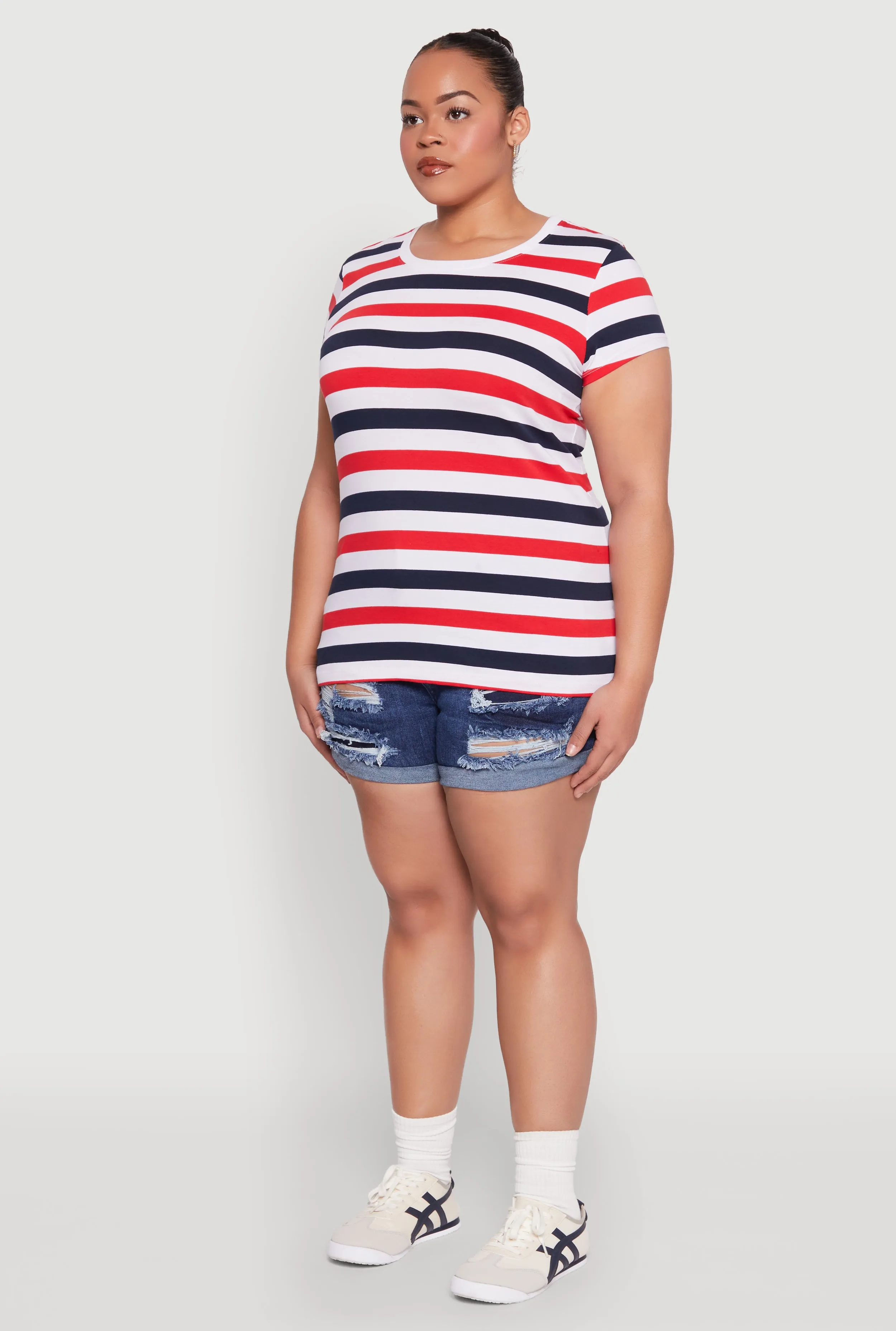 Plus Size Striped Tee sold by Rainbow product image thumbnail 5