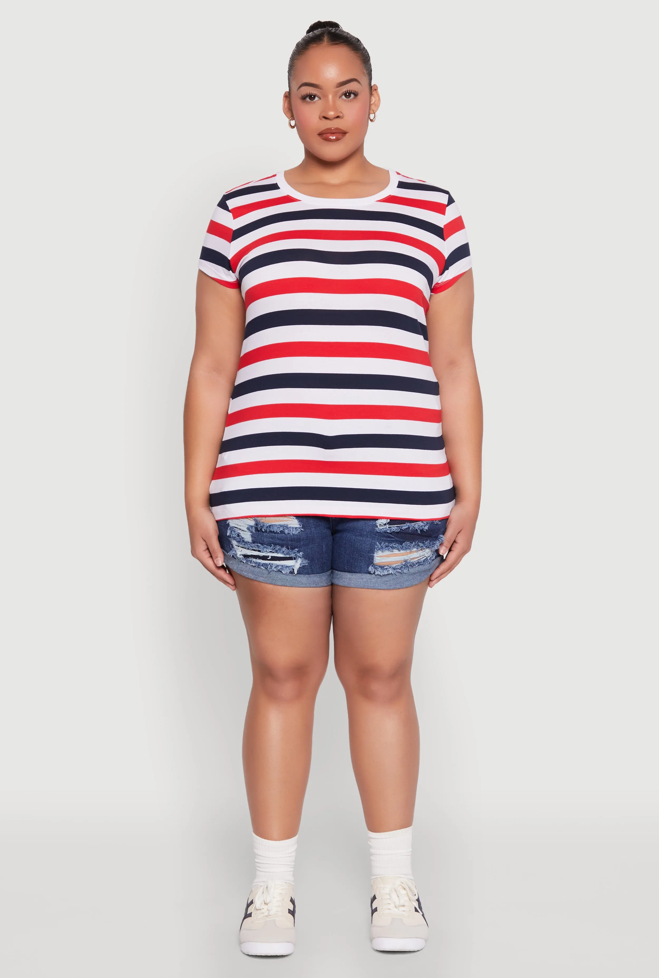 Plus Size Striped Tee sold by Rainbow product image thumbnail 3