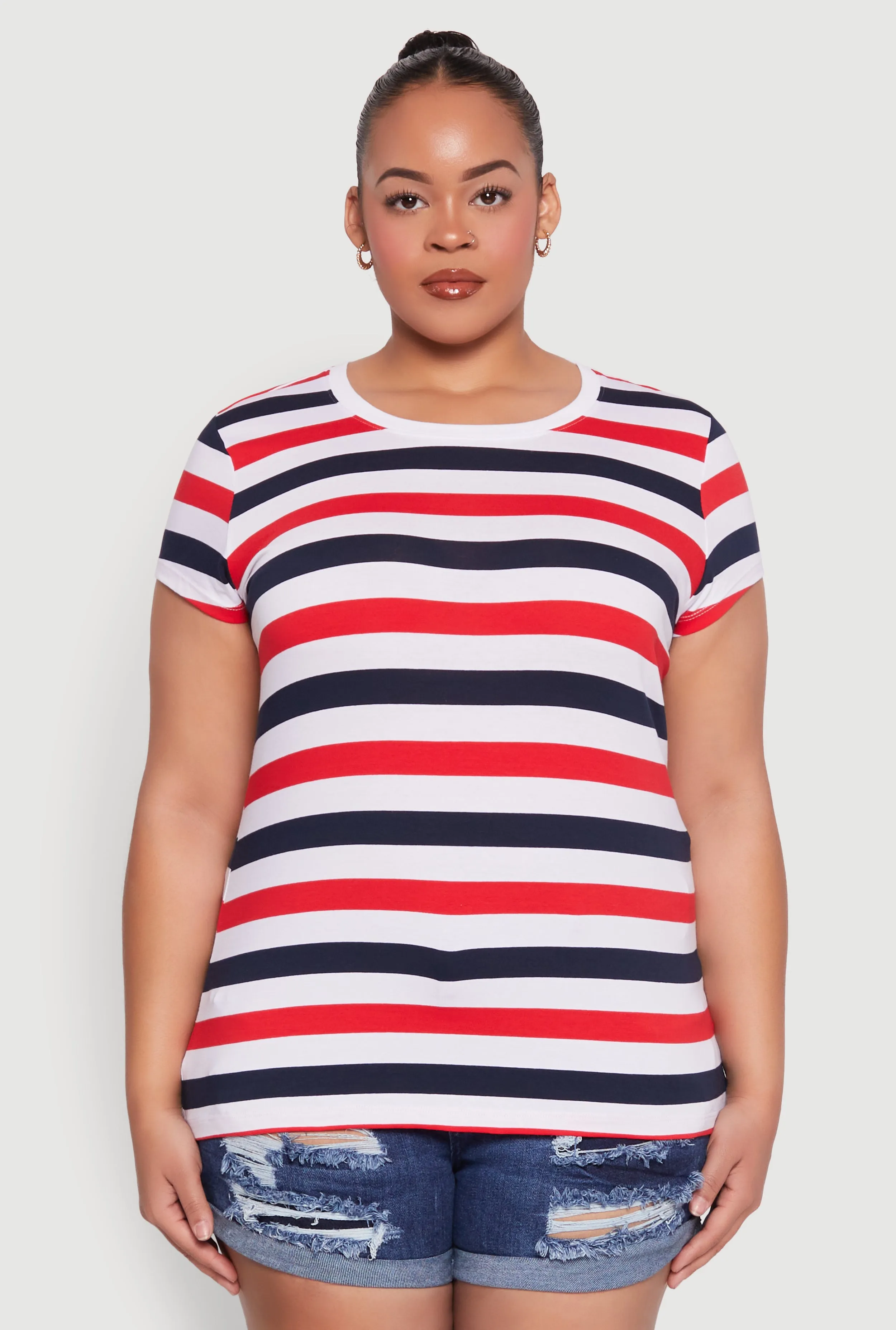 Plus Size Striped Tee sold by Rainbow product image thumbnail 2