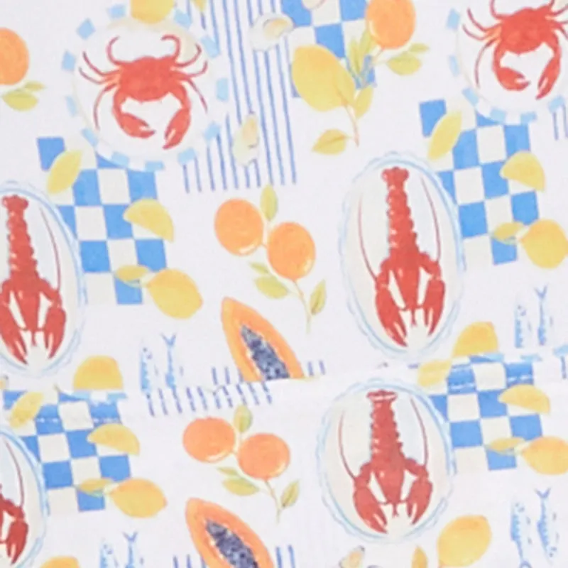Plus Size Tropical Crab Papaya Print Sarong sold by Rainbow product image thumbnail 4