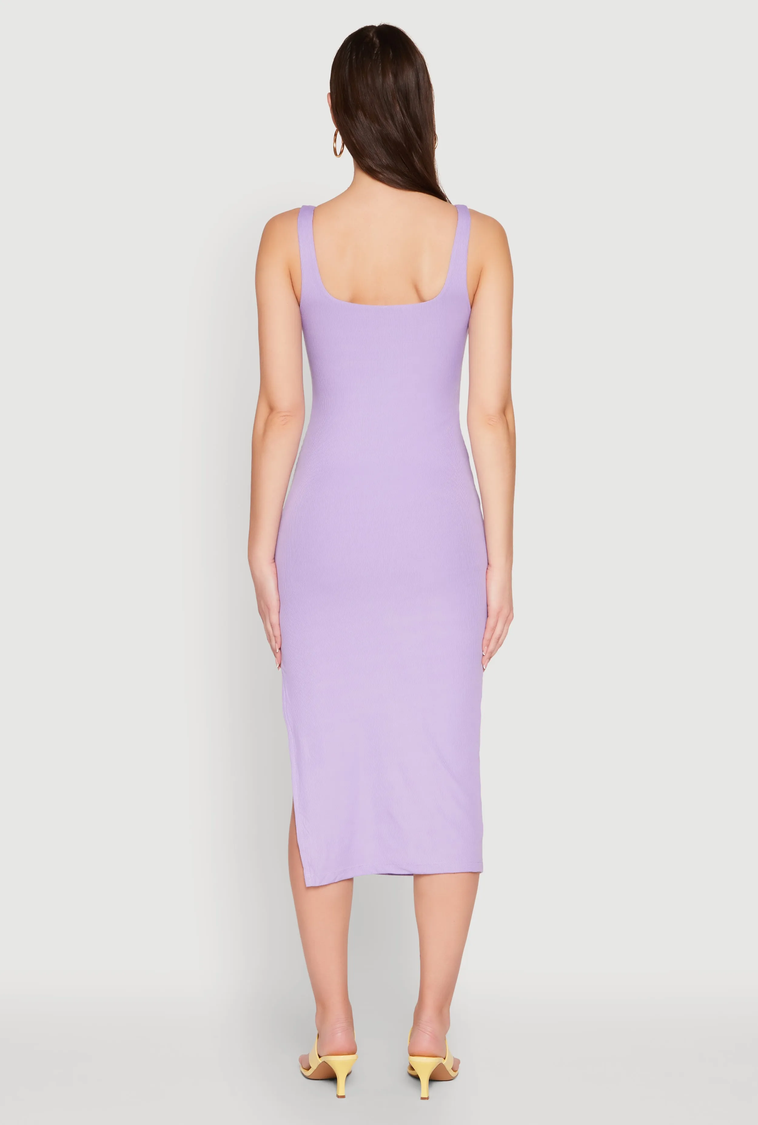 Square Neck Side Slit Tank Dress sold by Rainbow product image thumbnail 5