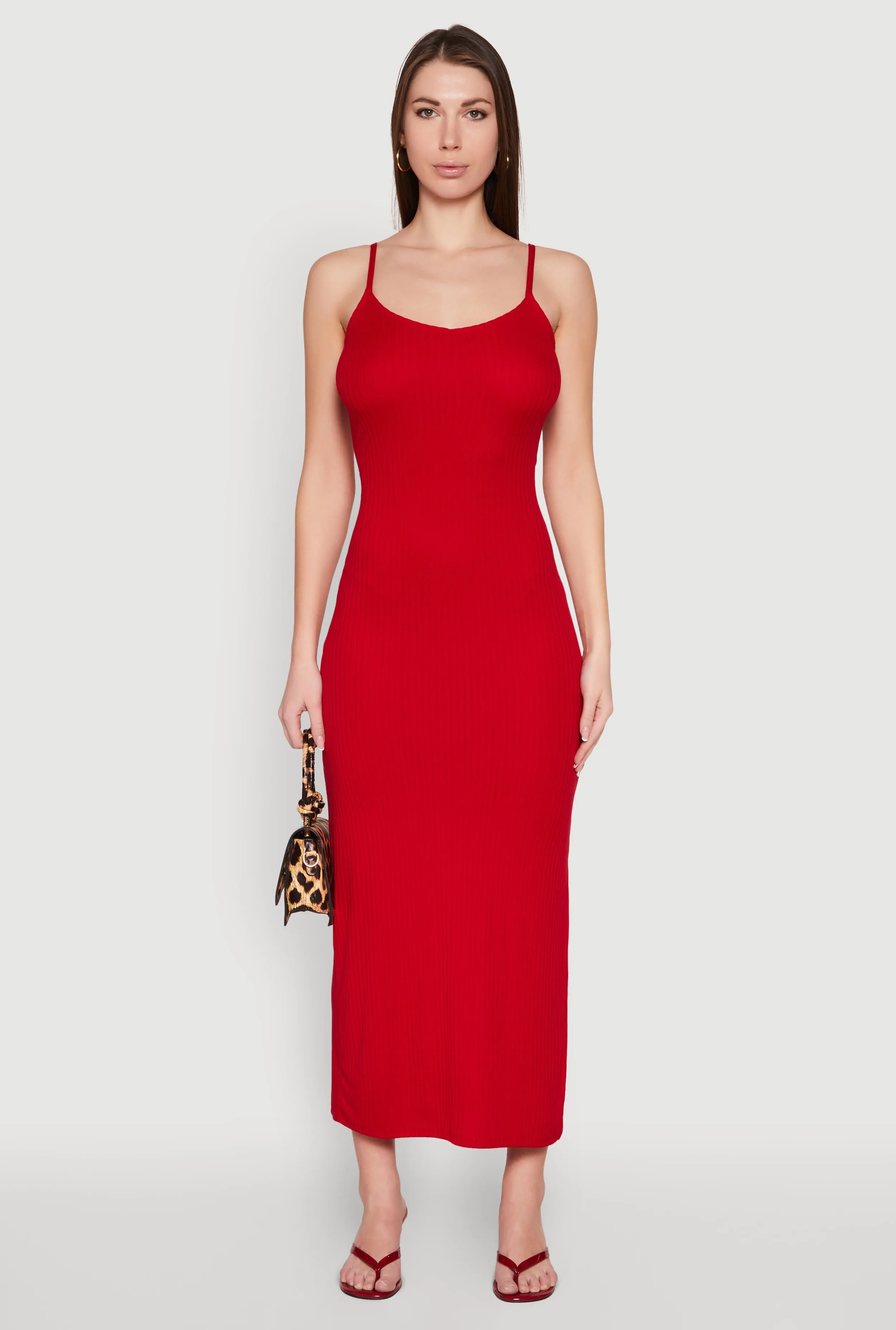 Ribbed Knit Cami Maxi Dress sold by Rainbow