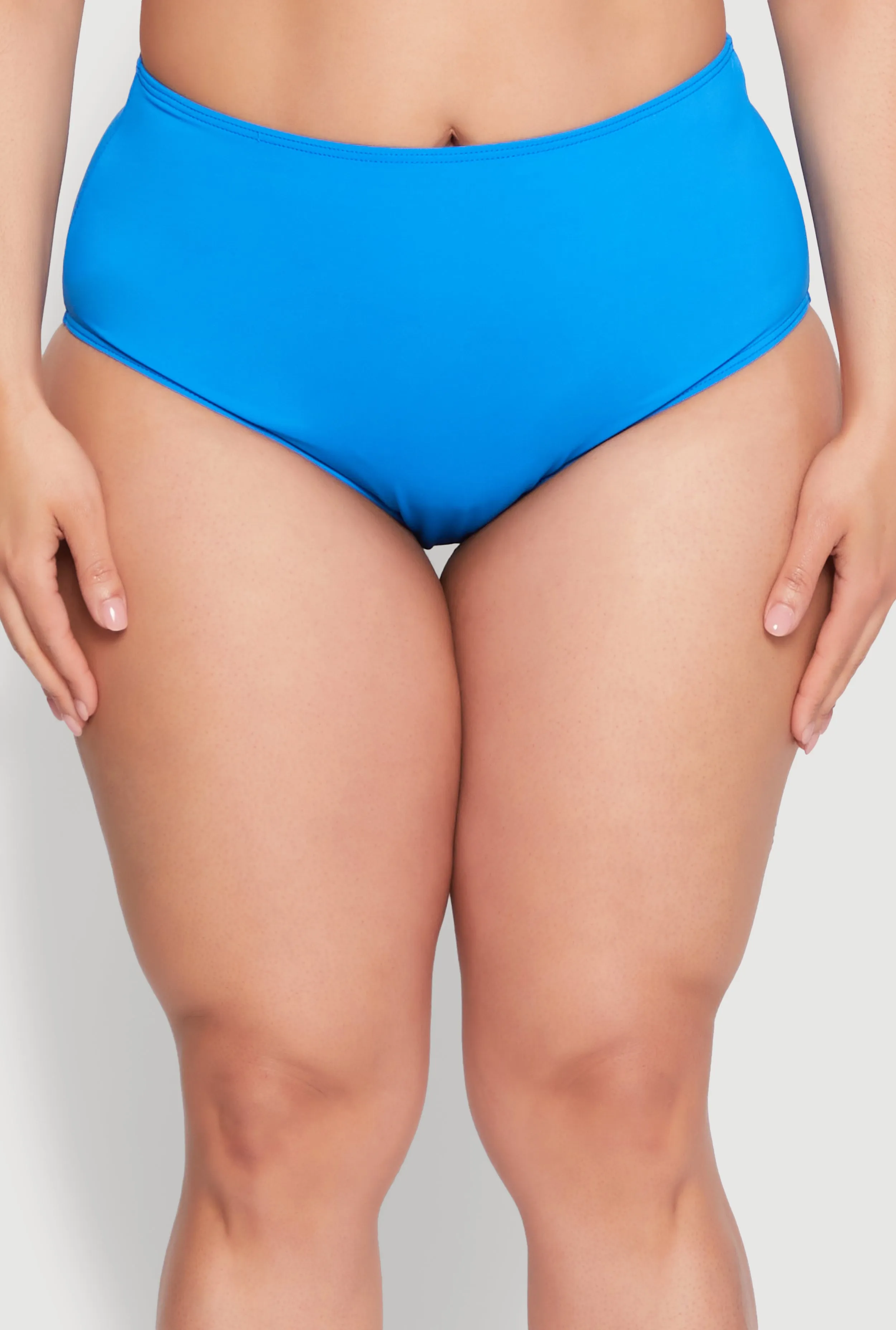 Plus Size Swim High Waist Bikini Bottoms sold by Rainbow