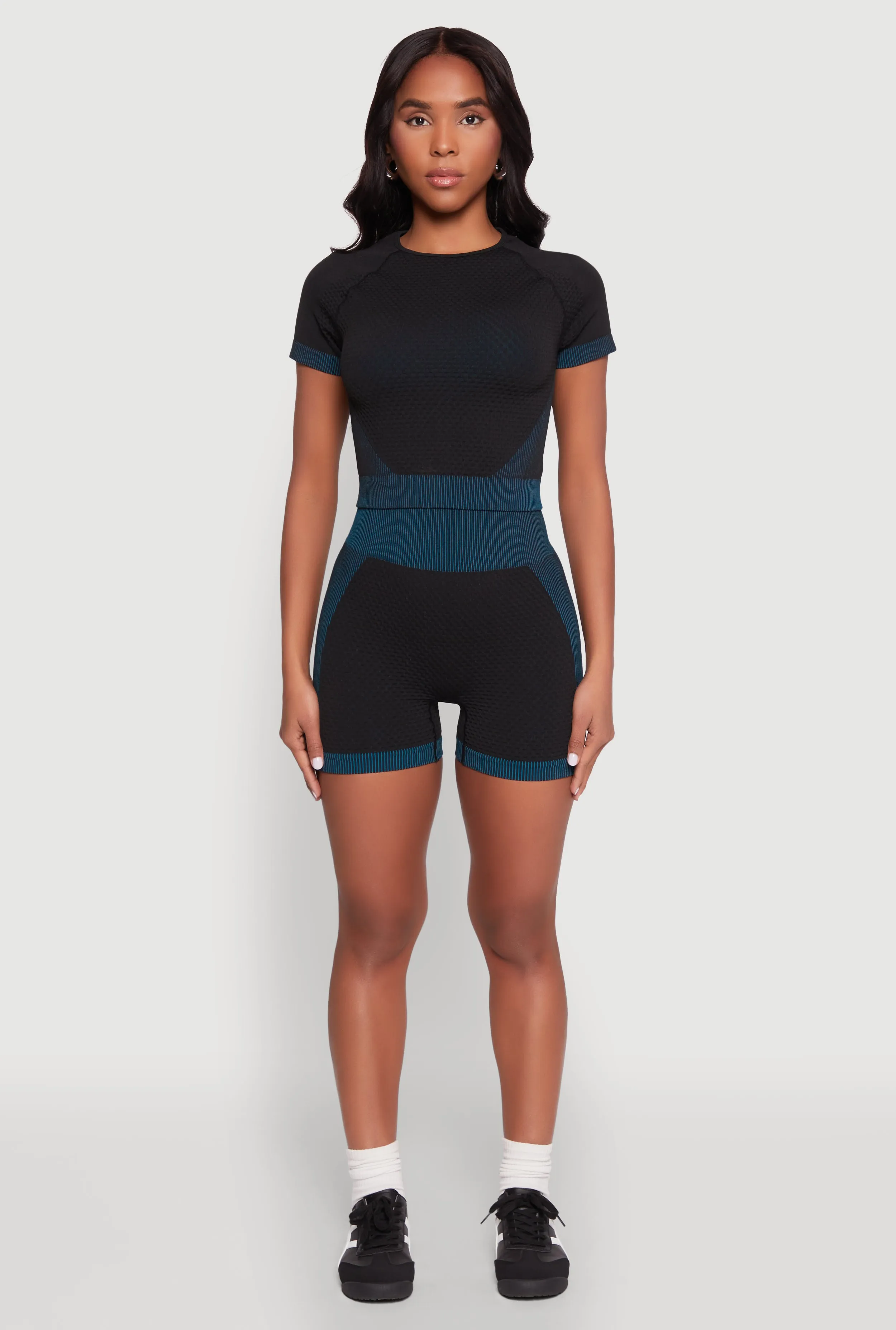 Striped Detail Seamless Biker Shorts sold by Rainbow product image thumbnail 2