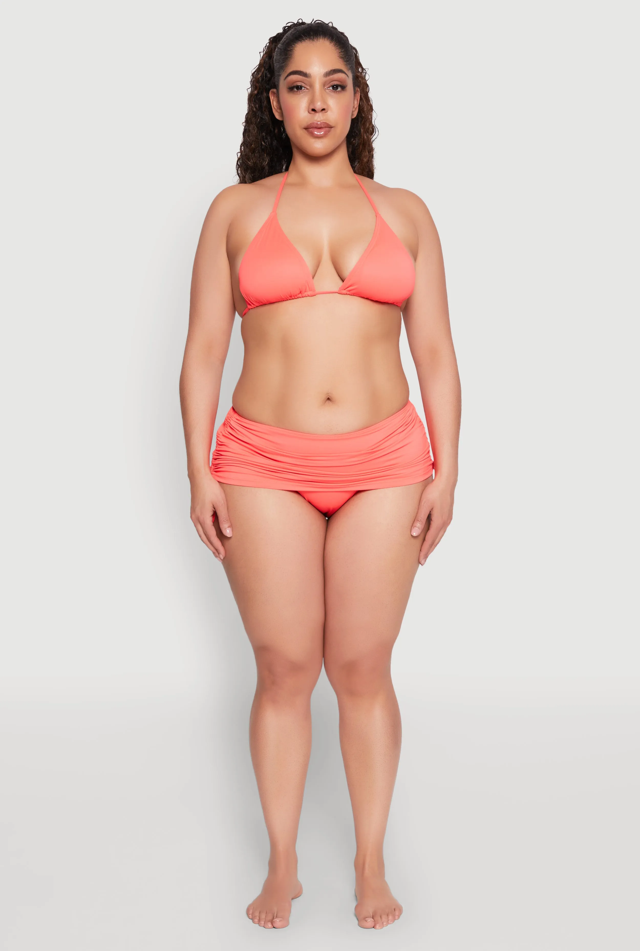 Plus Size Side Ruched Swim Skirt sold by Rainbow product image thumbnail 3