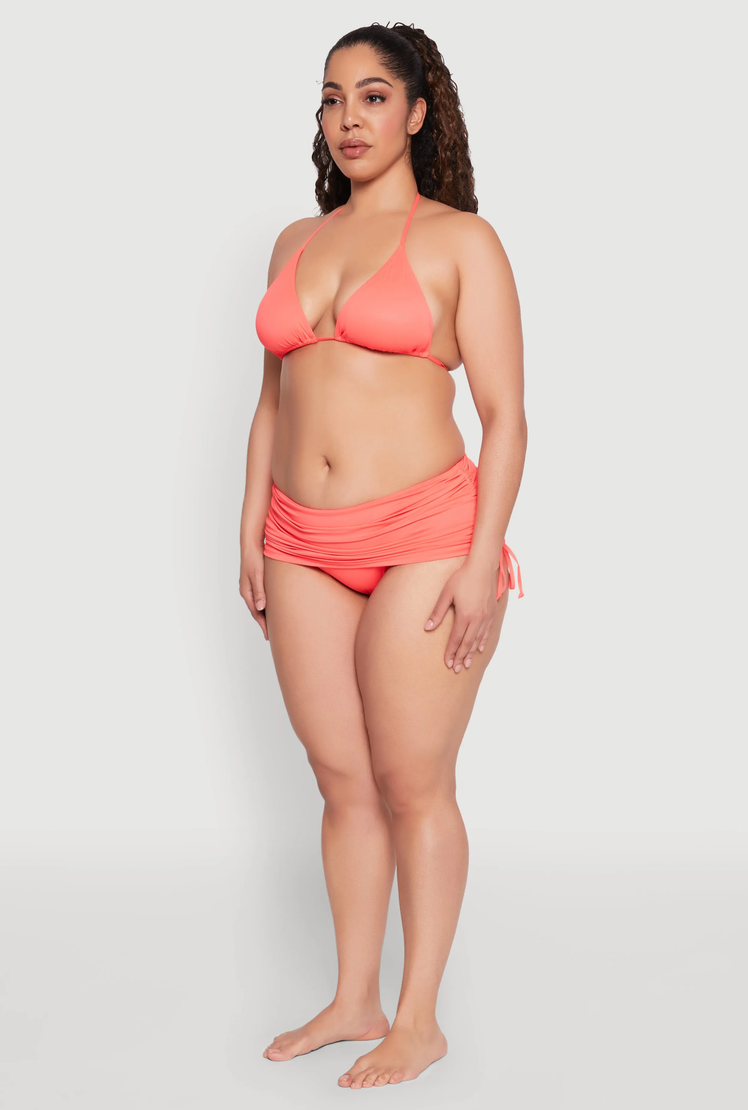 Plus Size Side Ruched Swim Skirt sold by Rainbow product image thumbnail 5