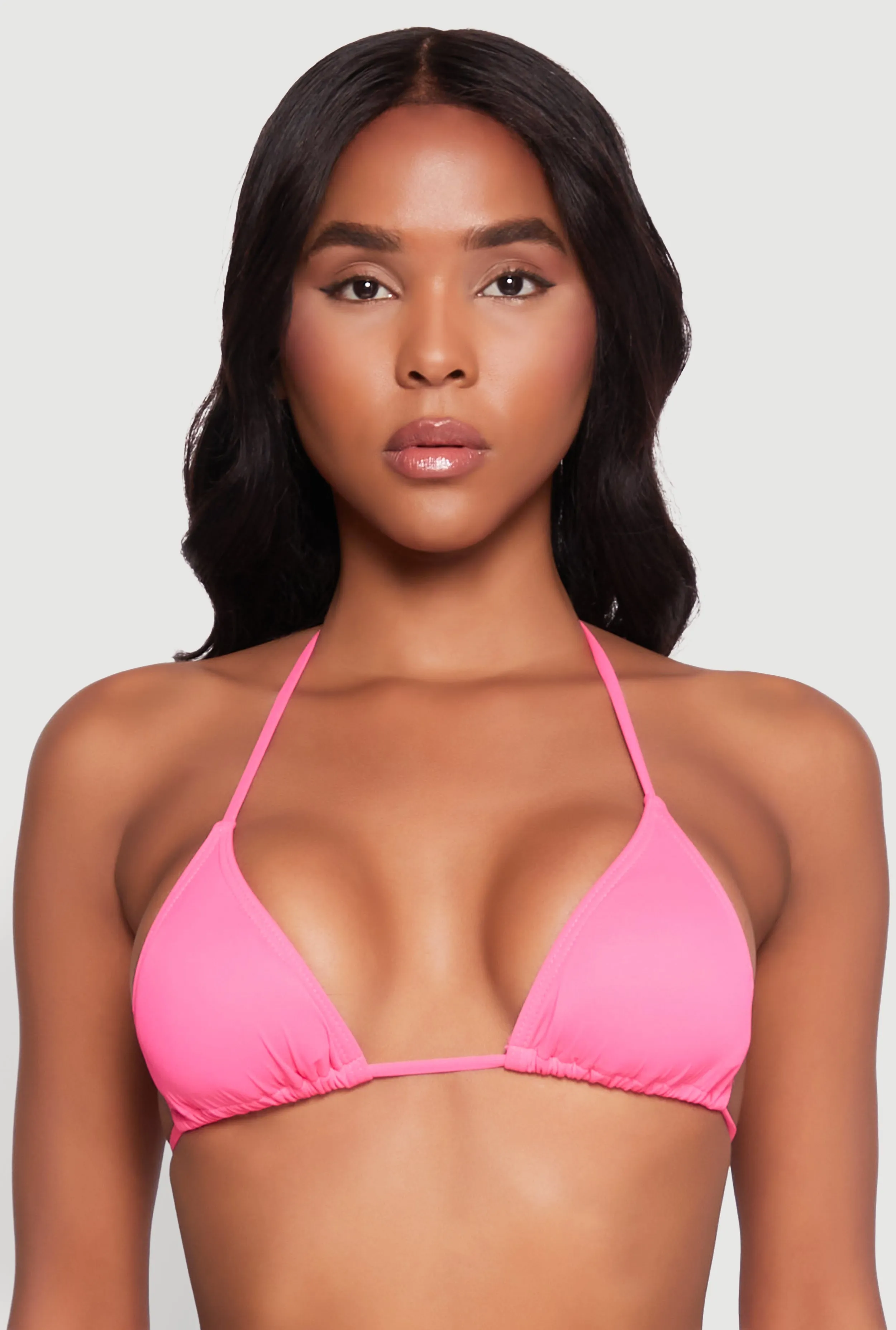 Halter Neck Triangle Bikini Top sold by Rainbow