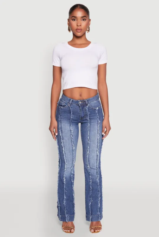 Madden Girl Frayed Pintuck Jeans sold by Rainbow
