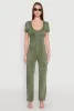 Mineral Wash Short Sleeve Jumpsuit sold by Rainbow