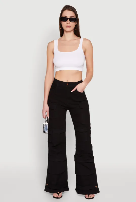 Daisy Cargo Pocket Flare Jeans made by Daisy