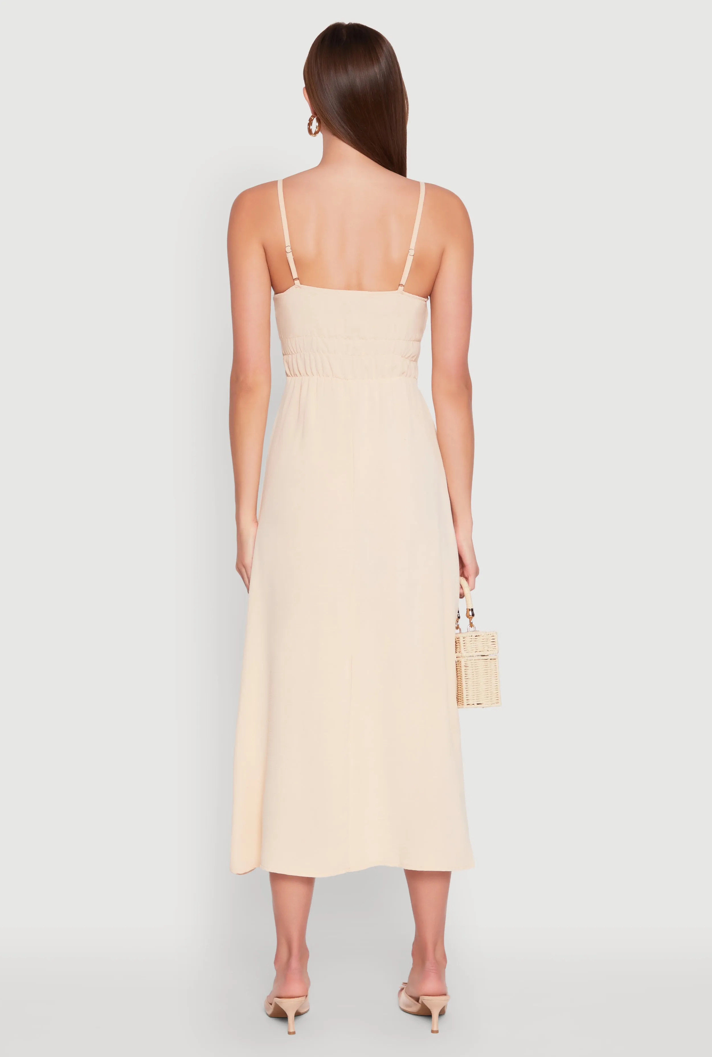 V Neck Empire Waist Maxi Dress sold by Rainbow product image thumbnail 5