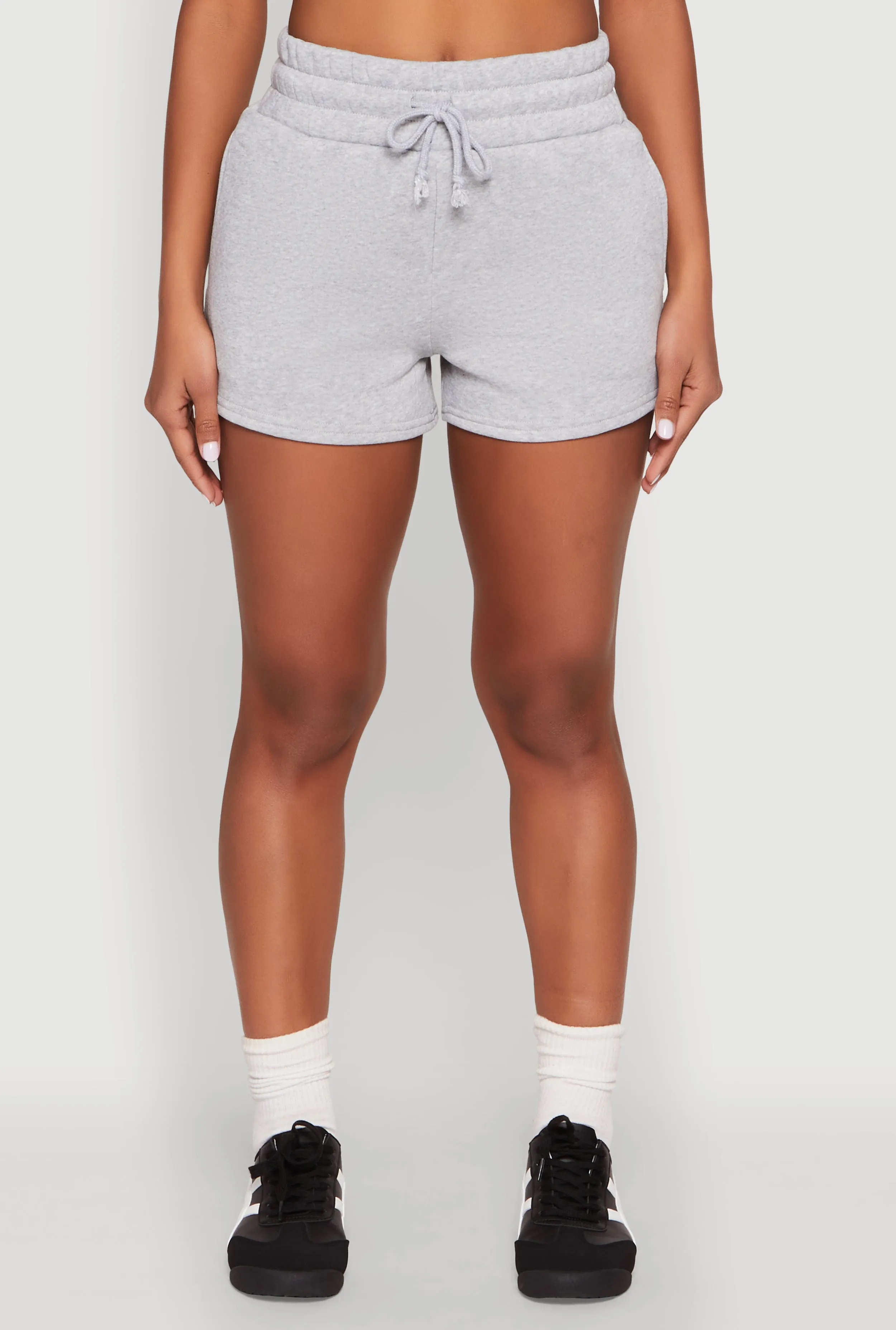 Fleece High Waisted Drawstring Shorts sold by Rainbow product image thumbnail 5