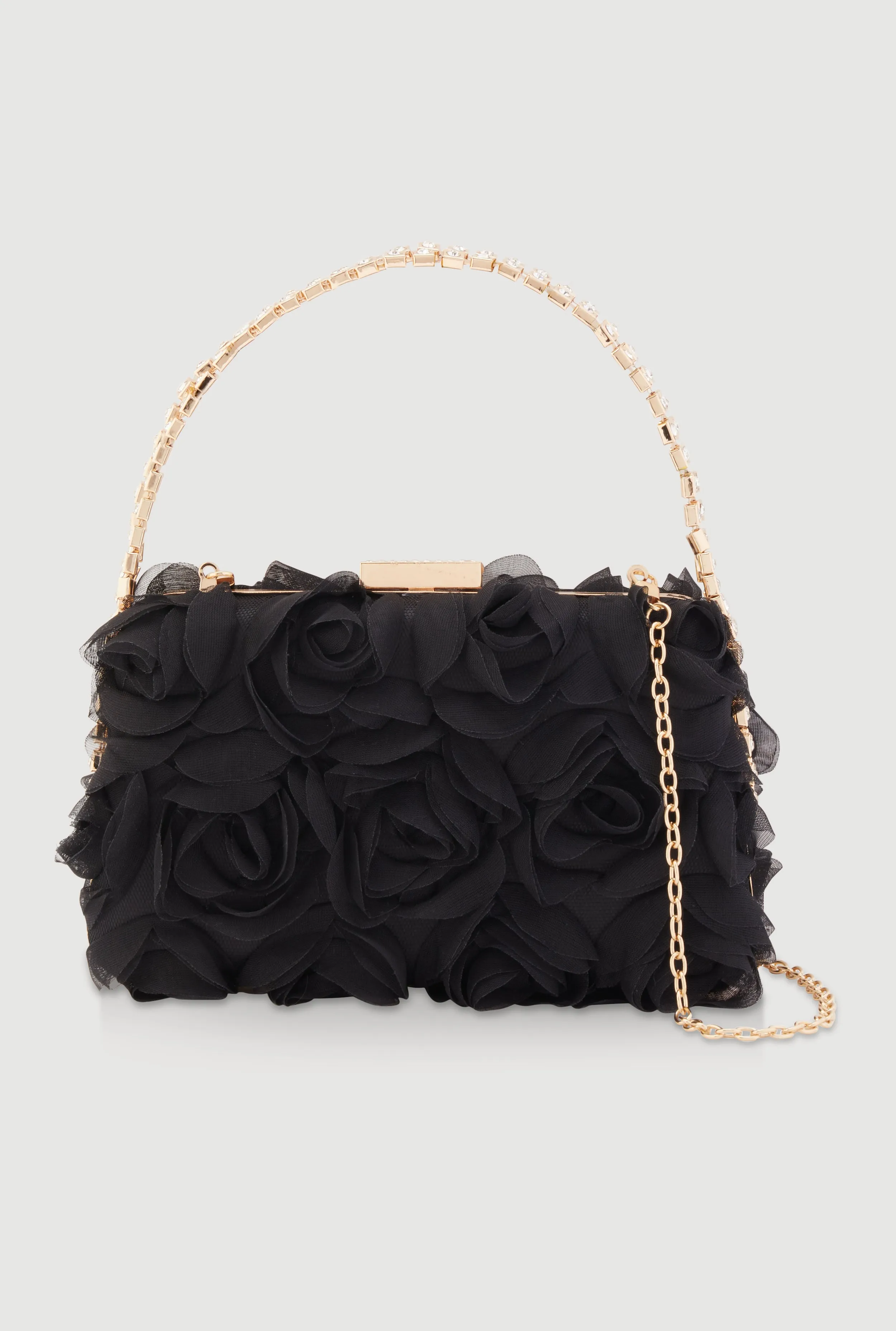 Tulle Rose Convertible Crossbody Handbag sold by Rainbow
