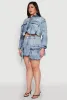 Plus Size Spoon Jeans Cargo Pocket Denim Jacket sold by Rainbow