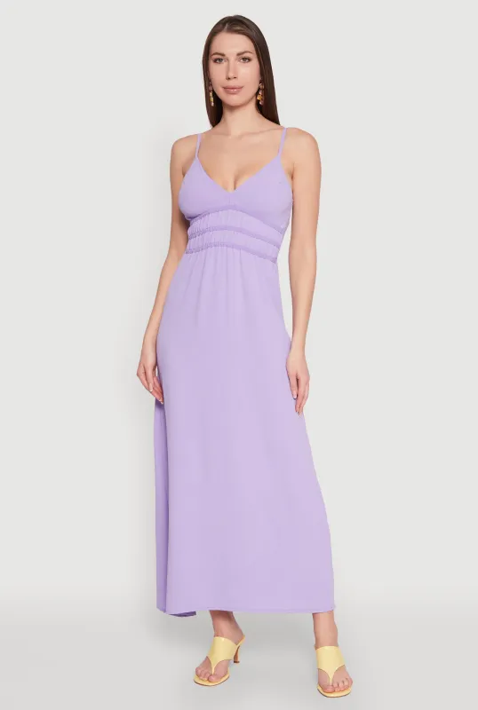 V Neck Empire Waist Maxi Dress sold by Rainbow