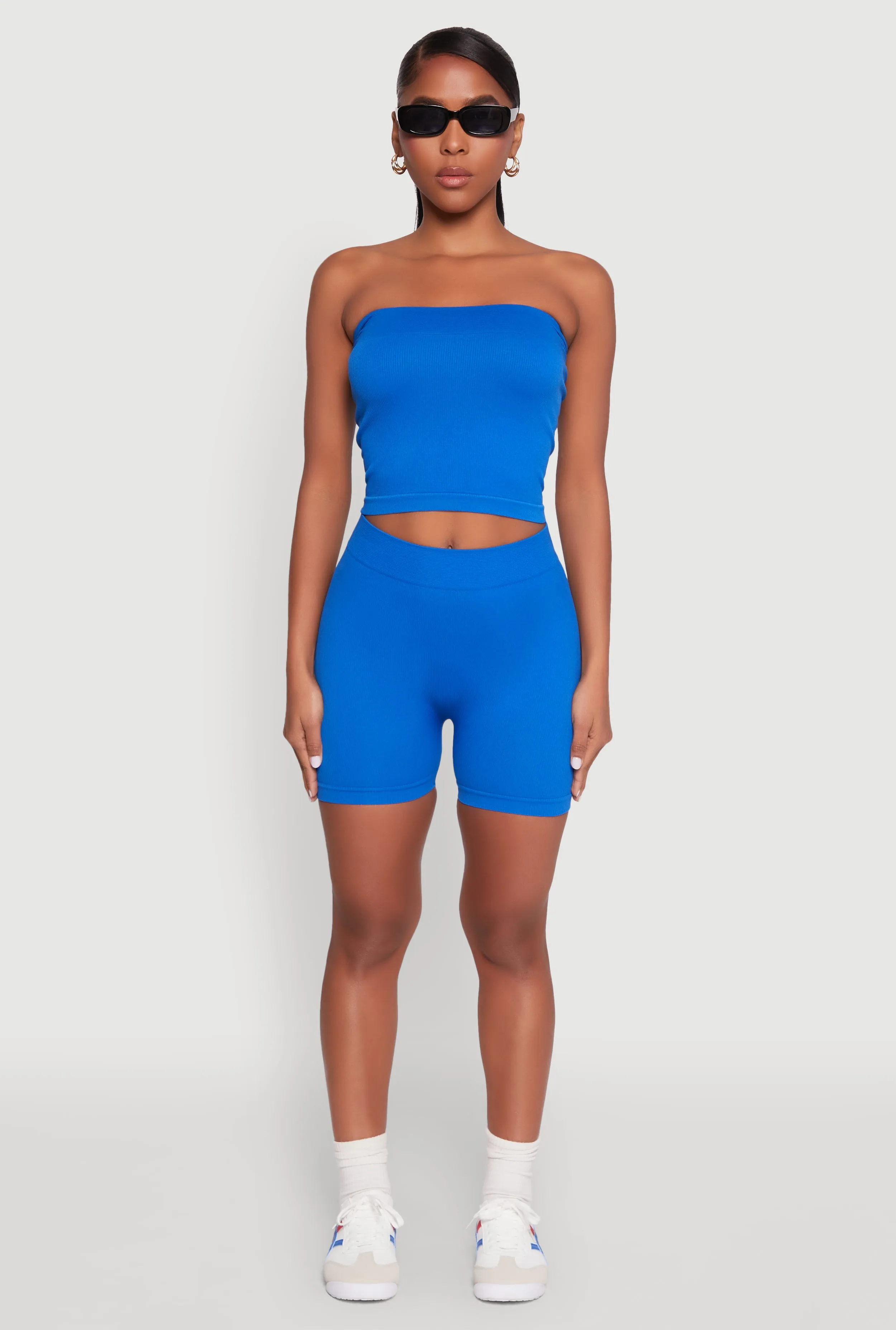 Compression Rib Seamless Tube Top and Shorts sold by Rainbow product image thumbnail 2