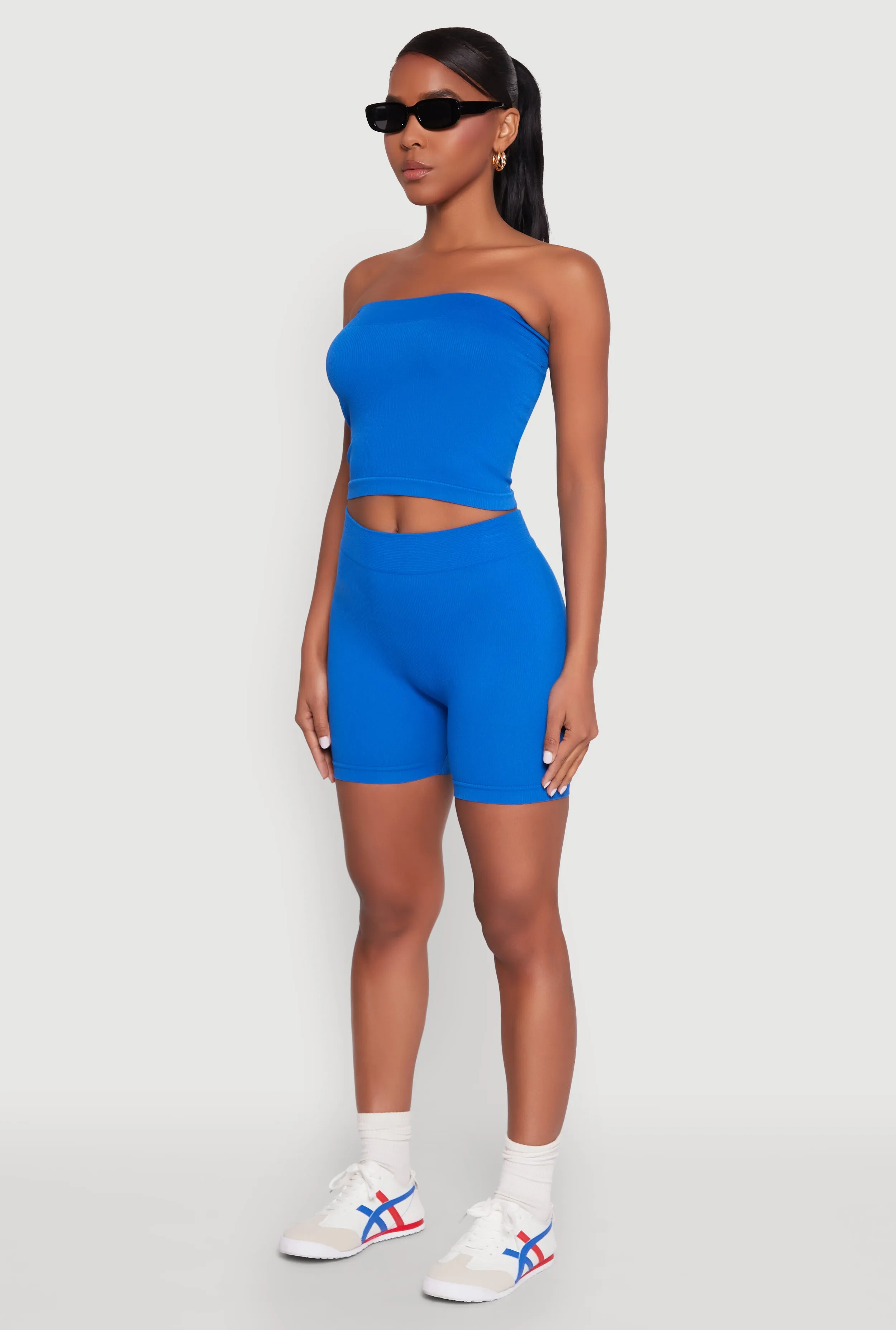 Compression Rib Seamless Tube Top and Shorts sold by Rainbow product image thumbnail 3