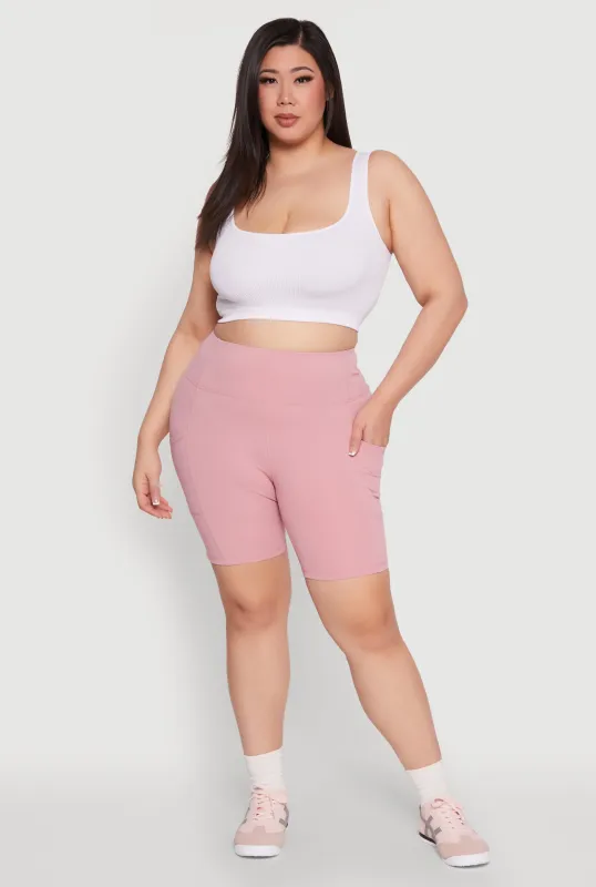 Plus Size Cell Phone Pocket Bike Shorts sold by Rainbow