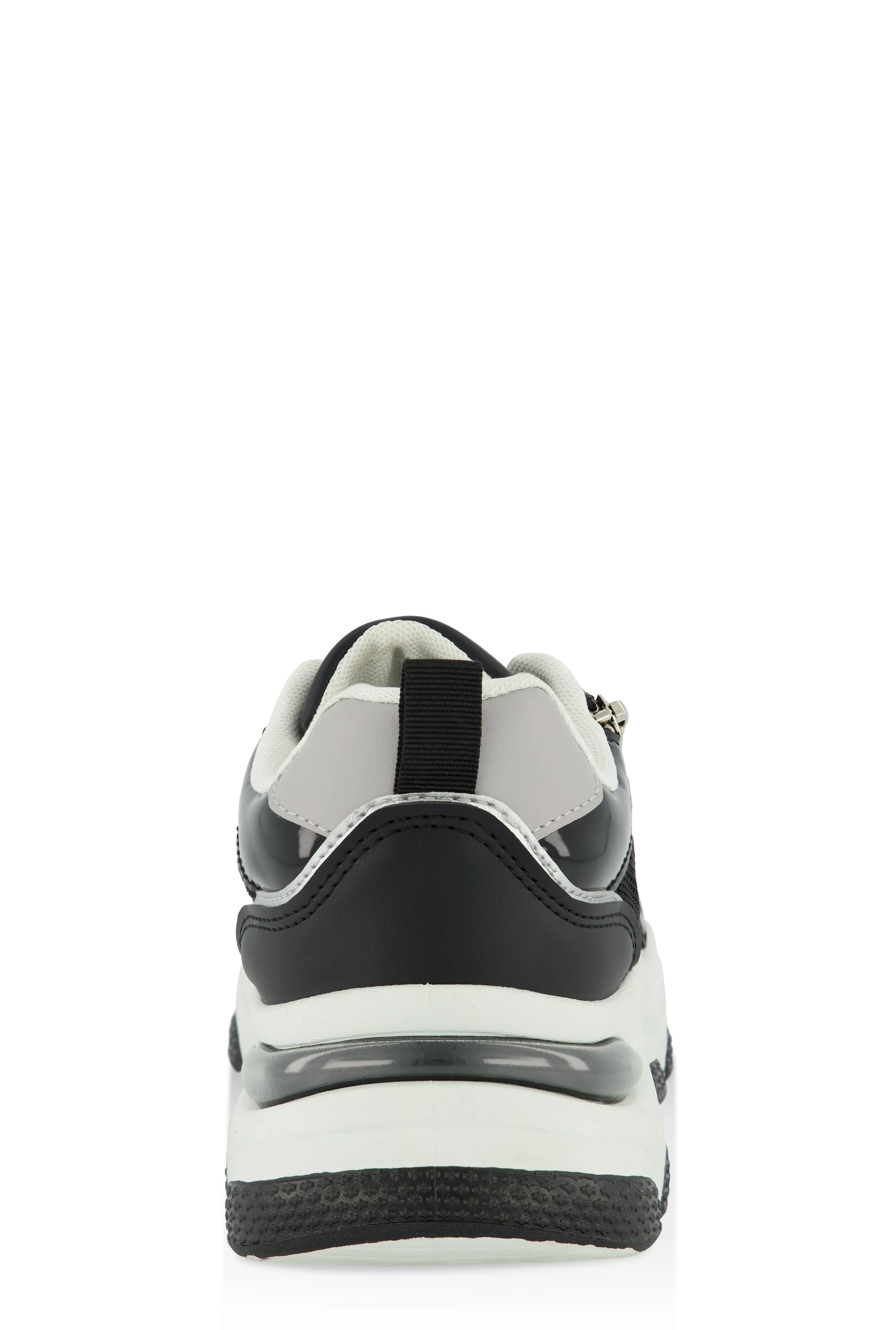 Zipper Detail Chunky Sole Lace Up Sneakers sold by Rainbow product image thumbnail 3