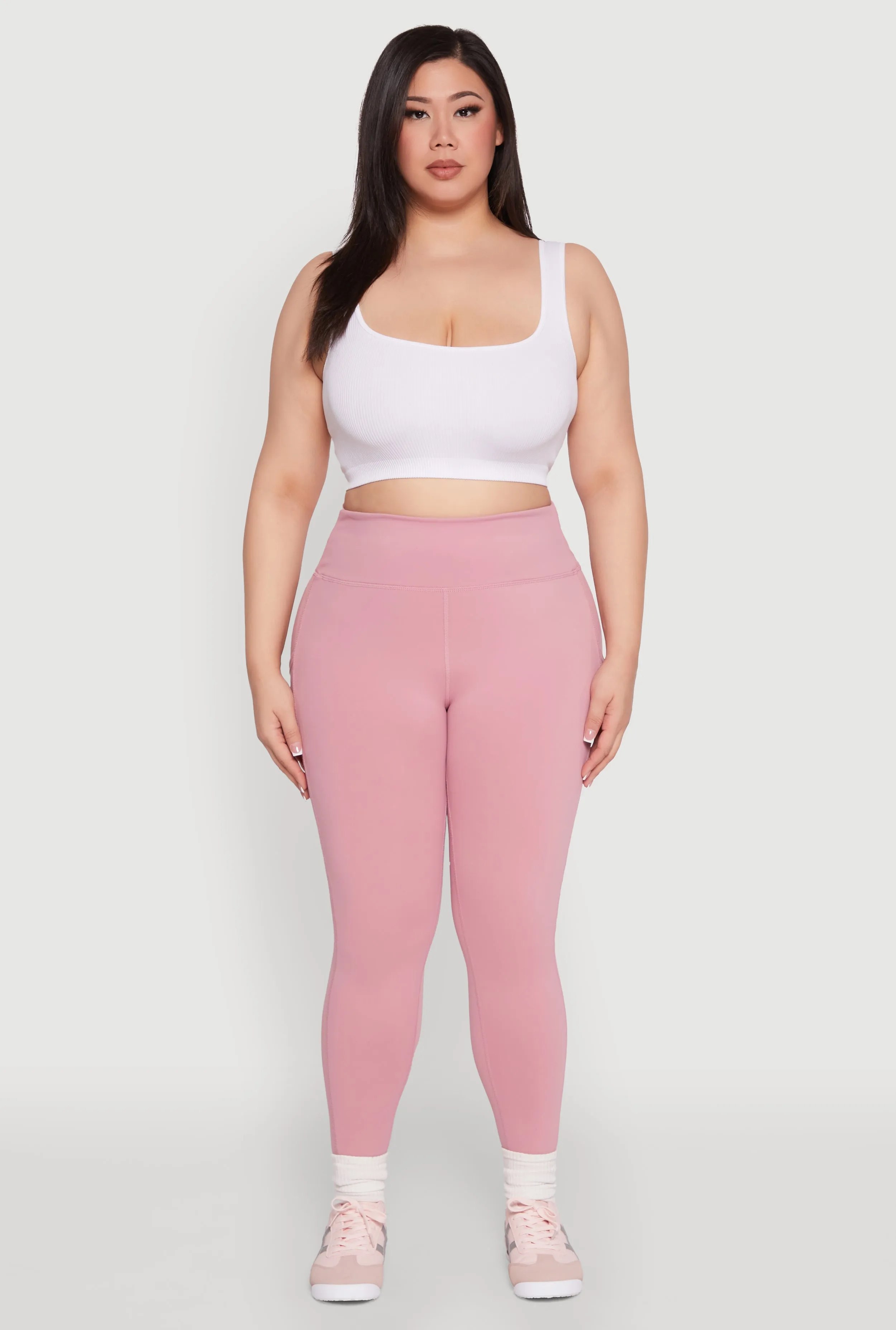 Plus Size High Waisted Cell Phone Pocket Leggings sold by Rainbow