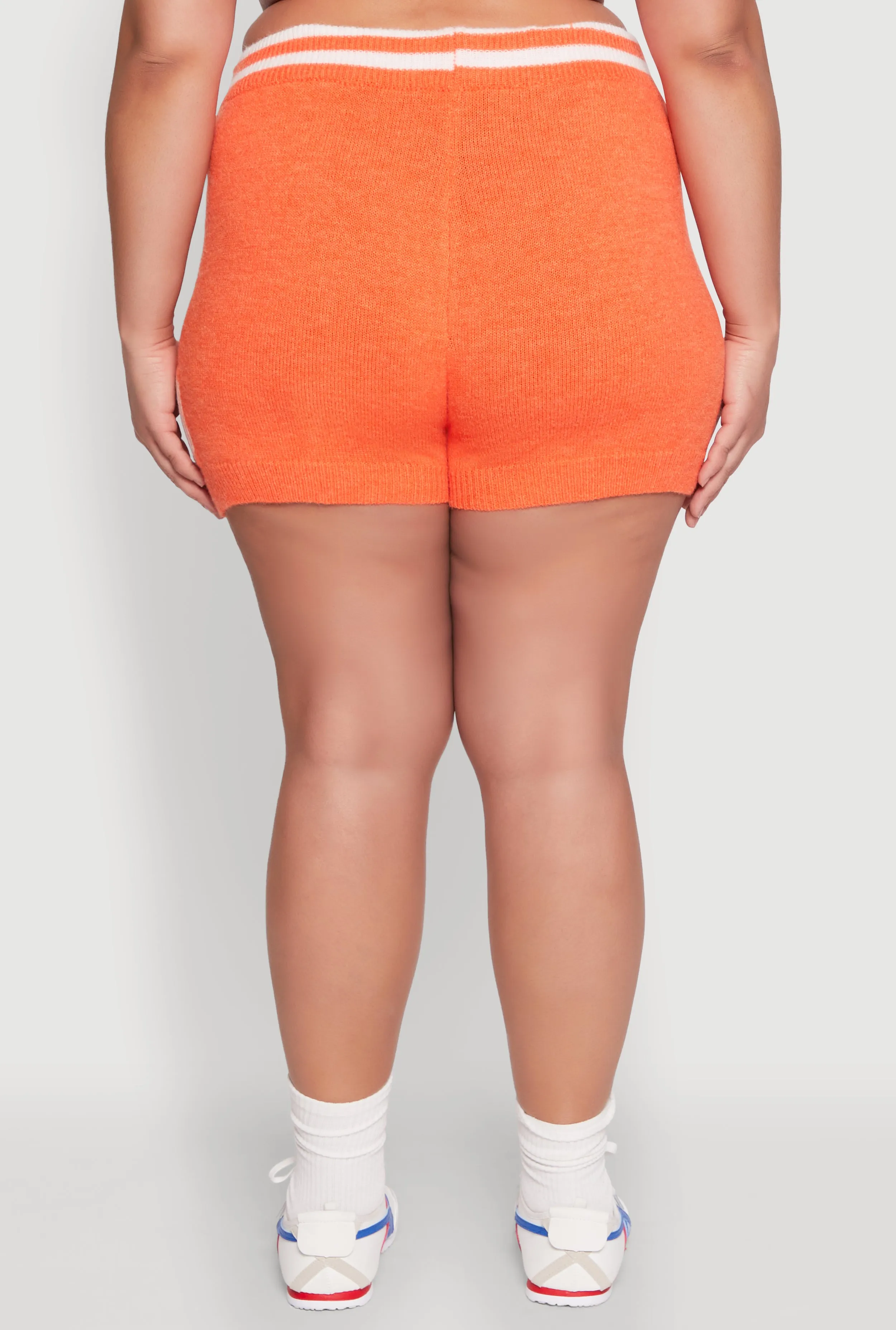 Plus Size Daisy 10 Graphic Varsity Stripe Shorts sold by Rainbow product image thumbnail 5