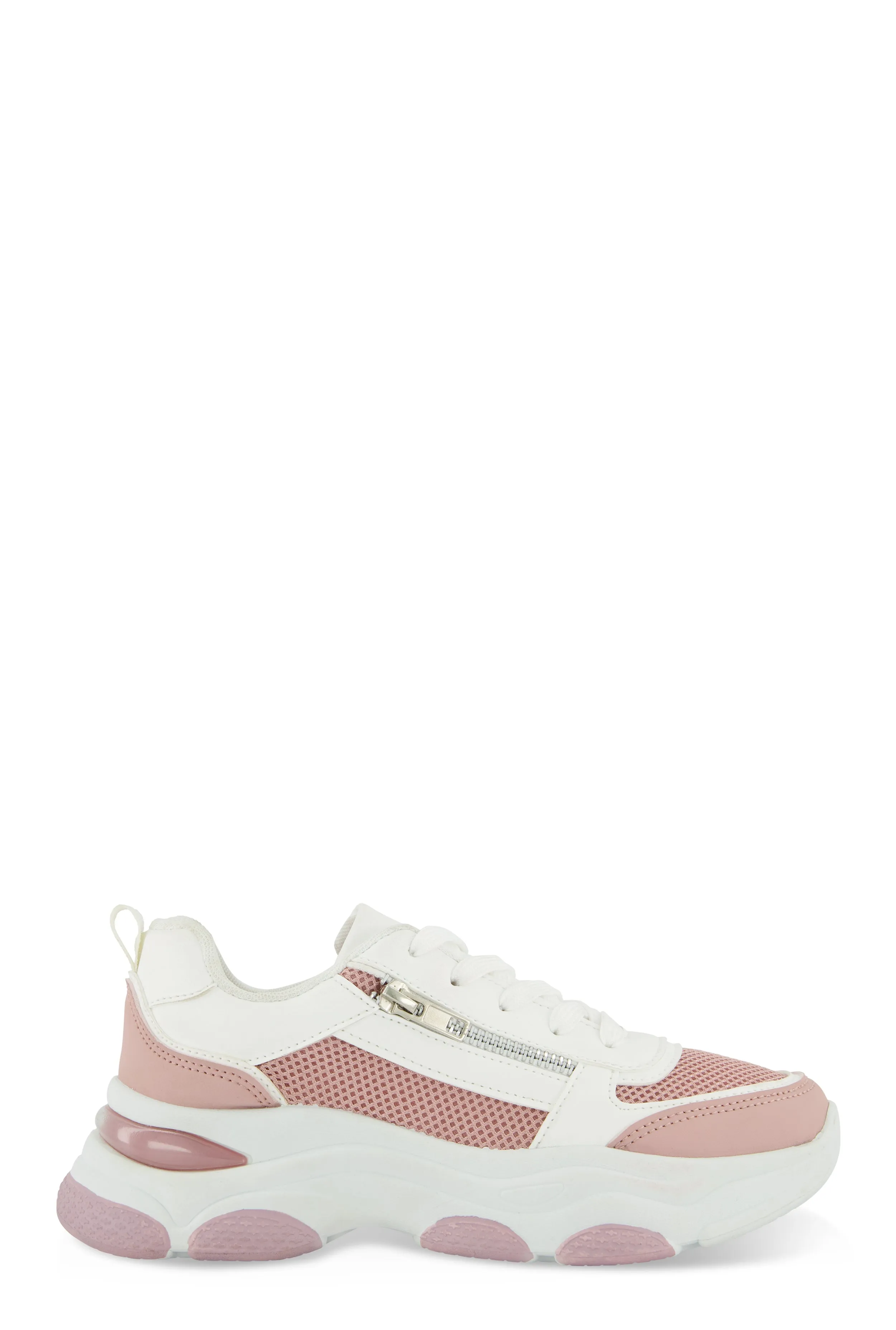 Zipper Detail Chunky Sole Lace Up Sneakers sold by Rainbow product image thumbnail 2