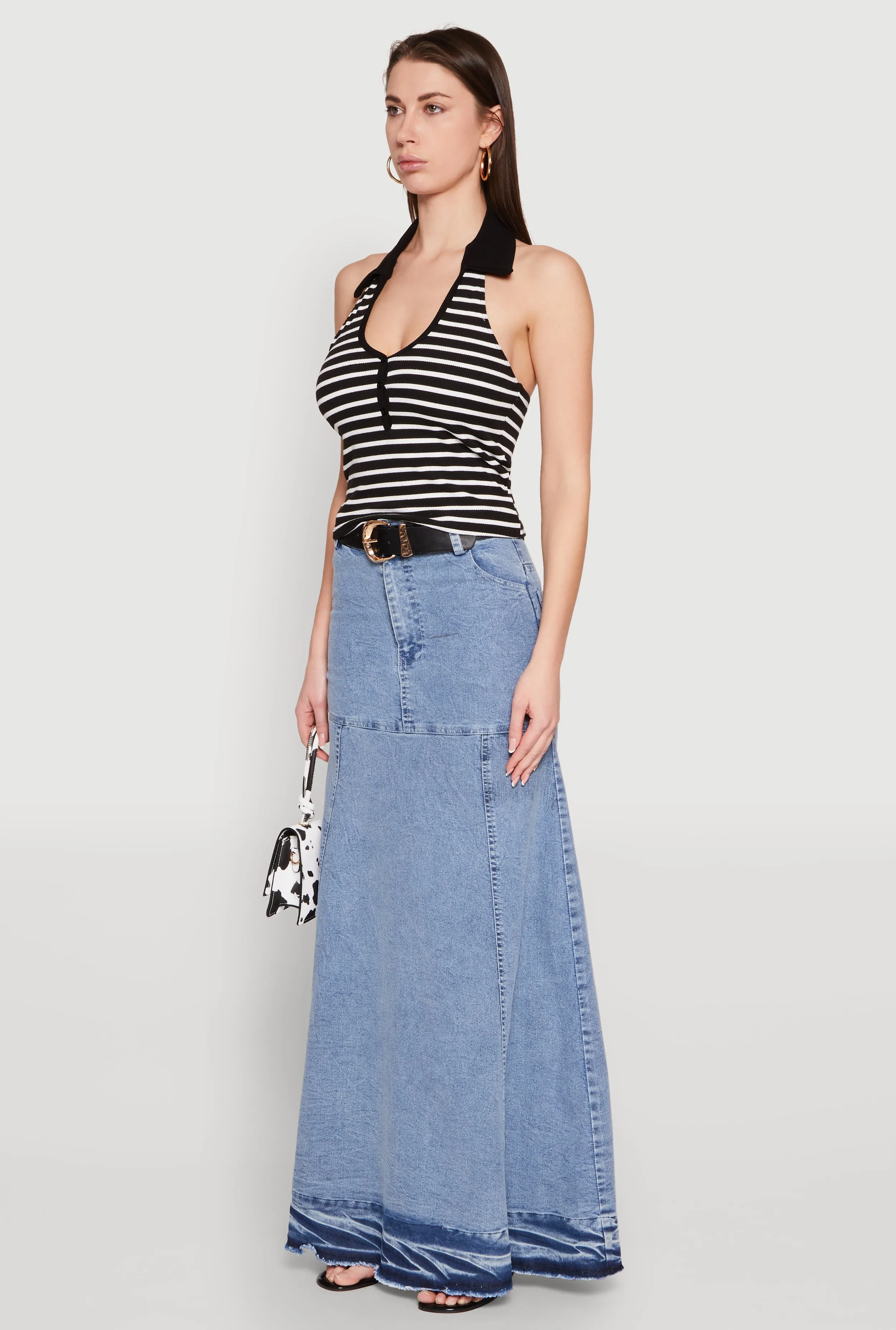 Striped Halter Crop Top sold by Rainbow product image thumbnail 5