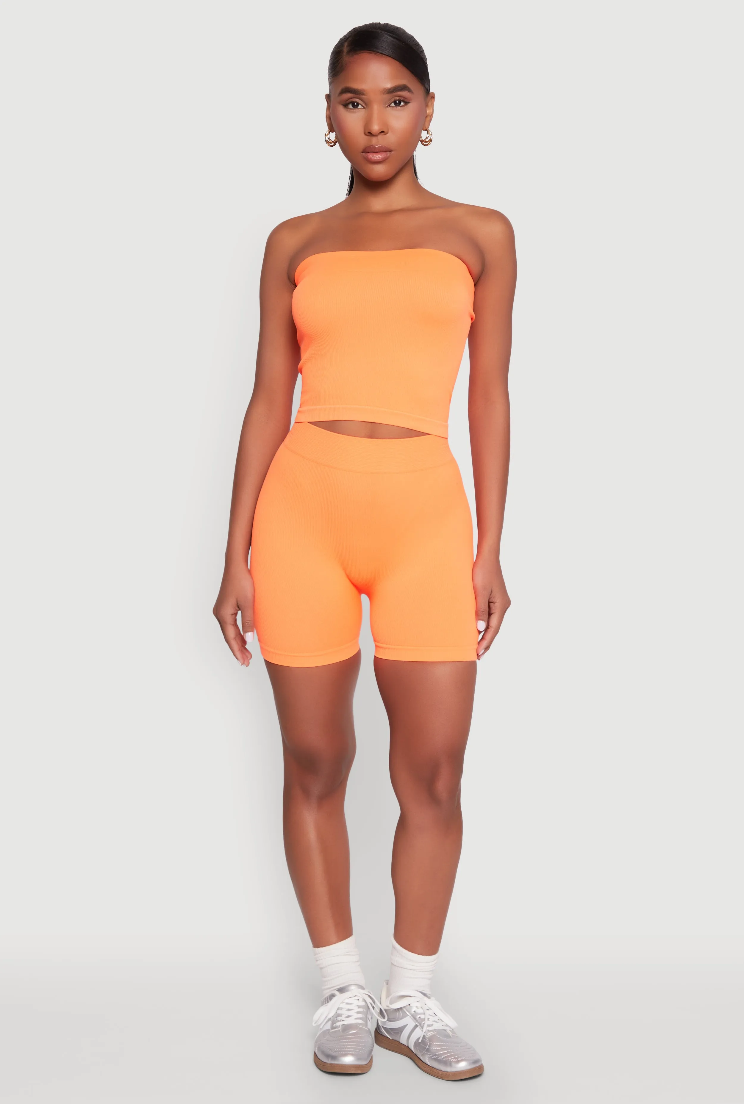 Compression Rib Seamless Tube Top and Shorts sold by Rainbow