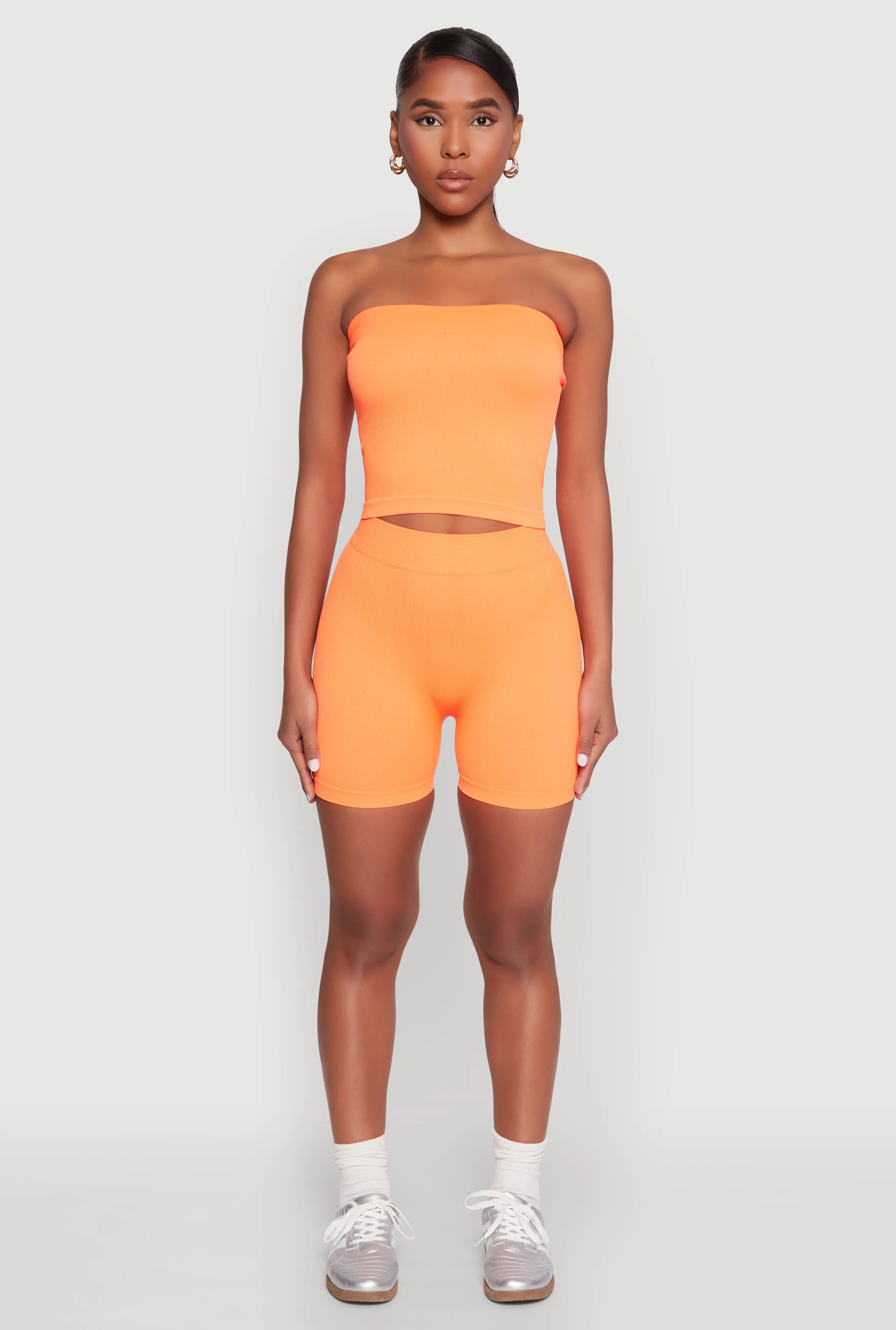 Compression Rib Seamless Tube Top and Shorts sold by Rainbow product image thumbnail 2
