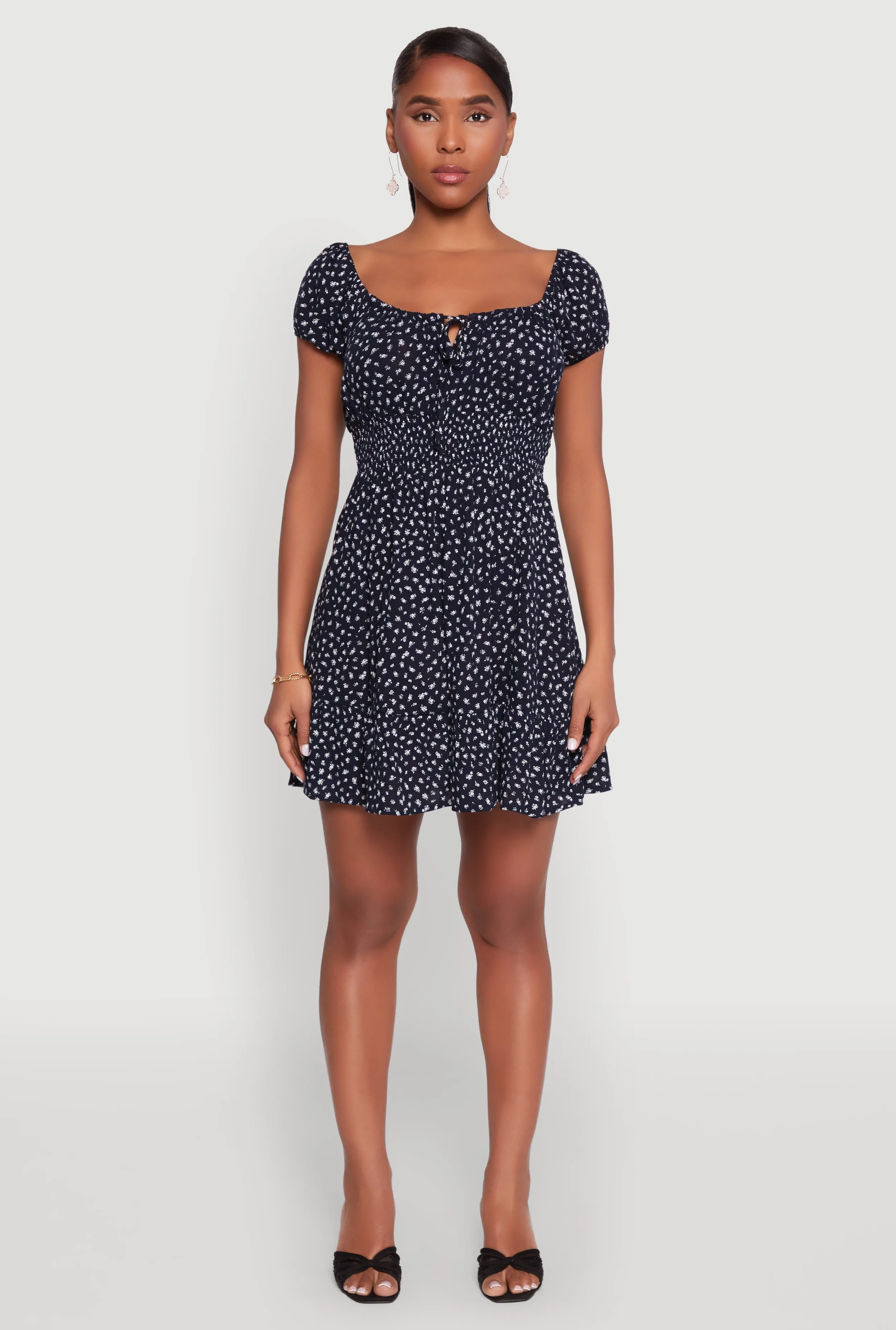 Floral Peasant Mini Dress sold by Rainbow product image thumbnail 2