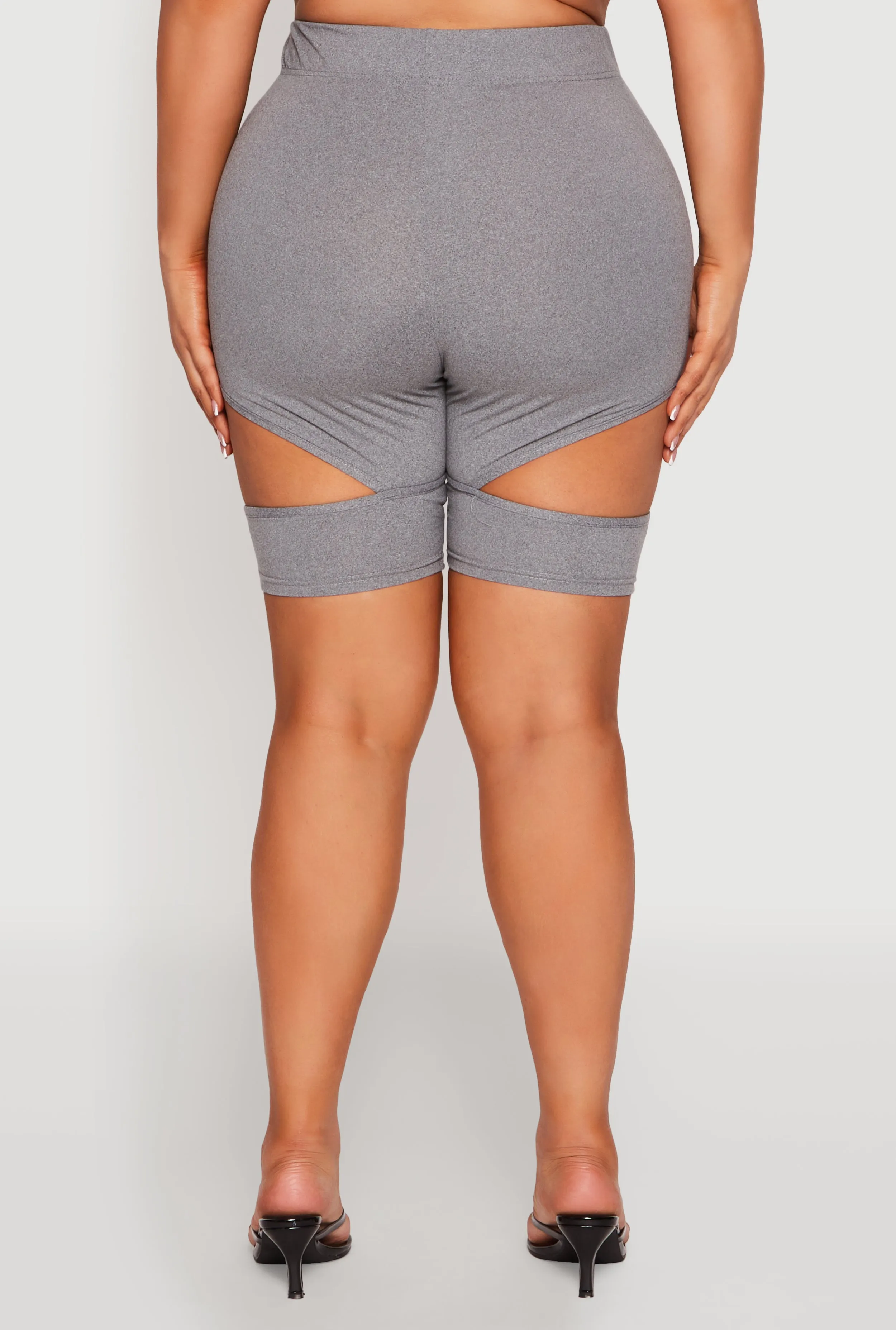 Plus Size Butterfly Cut Out Biker Shorts sold by Rainbow product image thumbnail 5