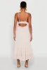 Iris Crochet Detail Empire Waist Midi Dress sold by Rainbow