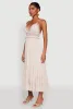 Iris Crochet Detail Empire Waist Midi Dress sold by Rainbow
