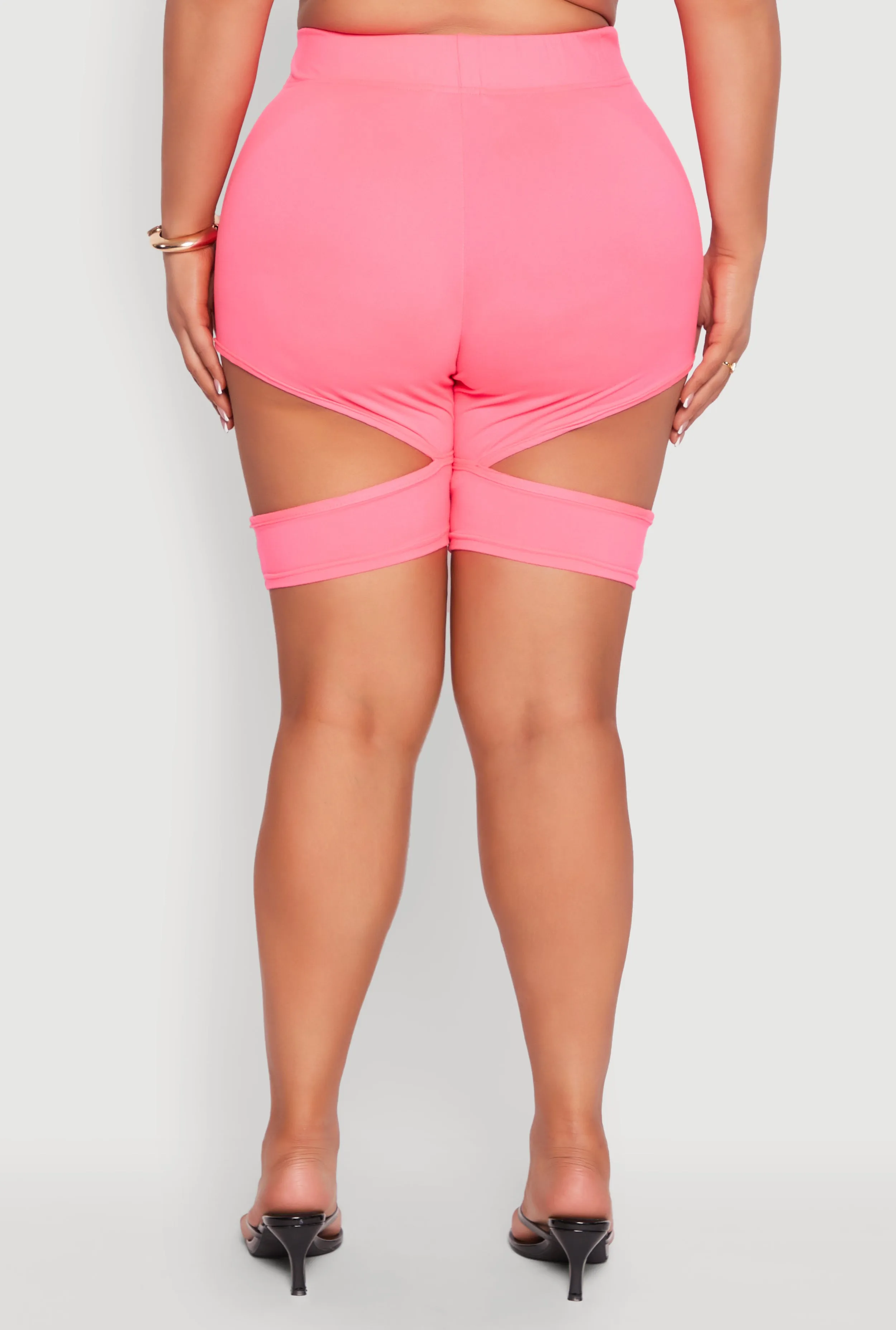 Plus Size Butterfly Cut Out Biker Shorts sold by Rainbow product image thumbnail 5