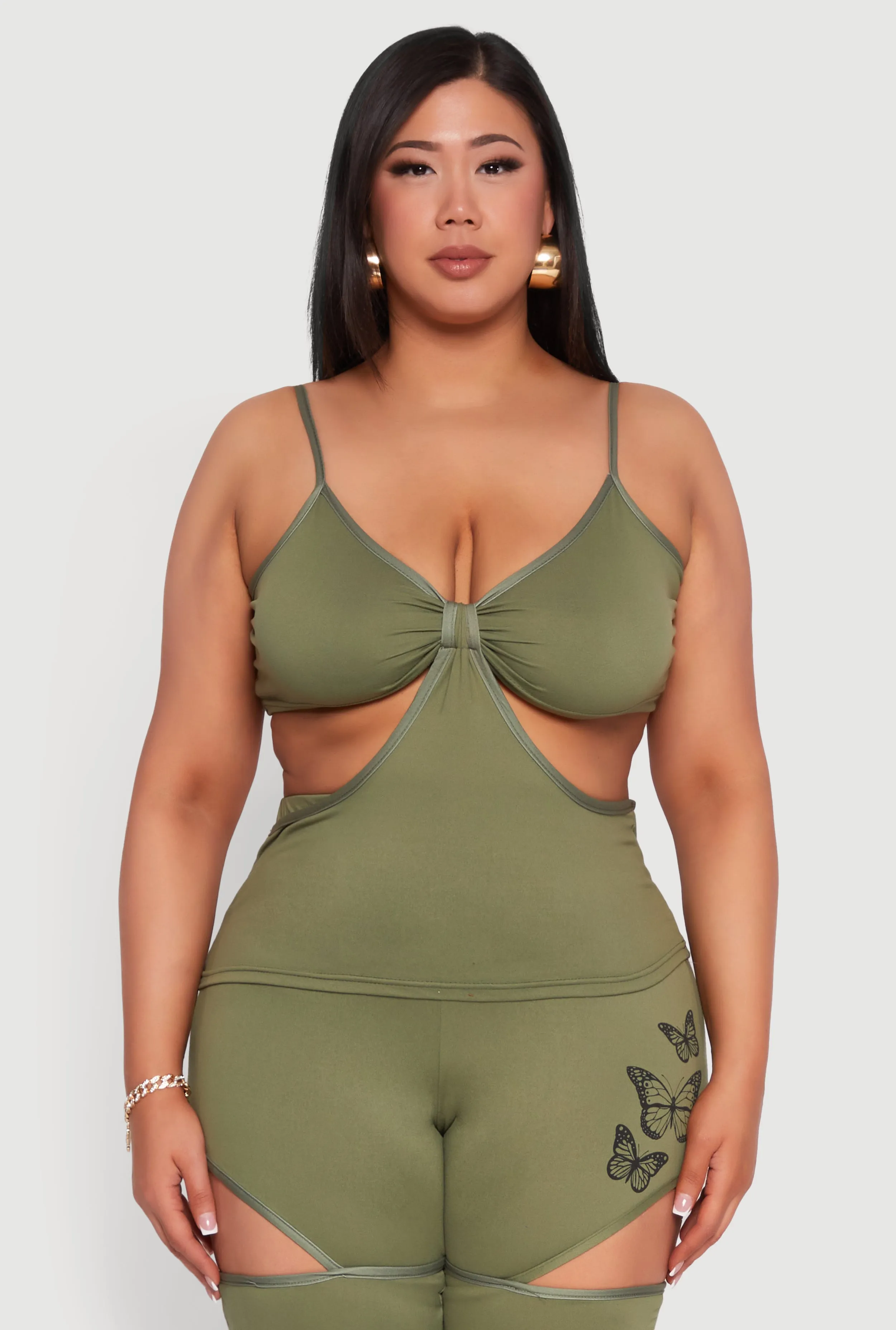 Plus Size Cut Out Cami sold by Rainbow