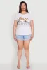 Plus Size 3D Boss Foil Graphic Tee sold by Rainbow