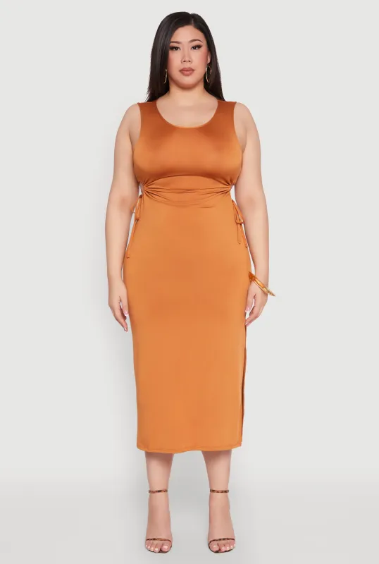 Plus Size Side Cut Out Maxi Dress sold by Rainbow