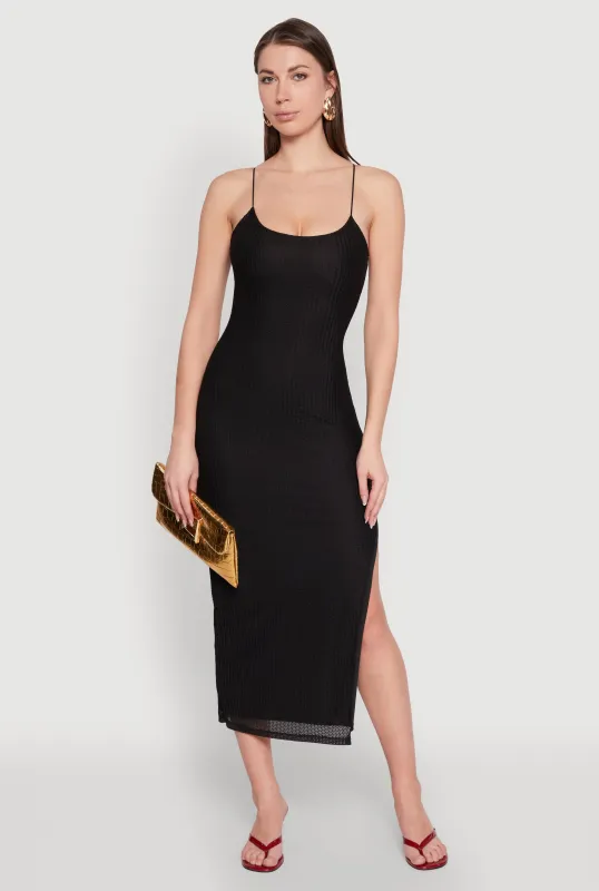 Iris Lace Up Back Side Slit Cami Dress sold by Rainbow