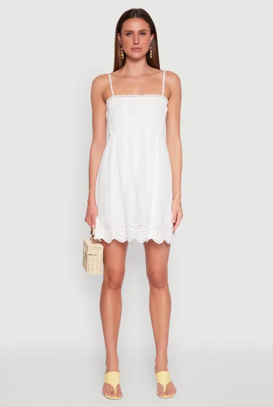 Haute Monde Floral Crochet Detail Mini Dress sold by Rainbow