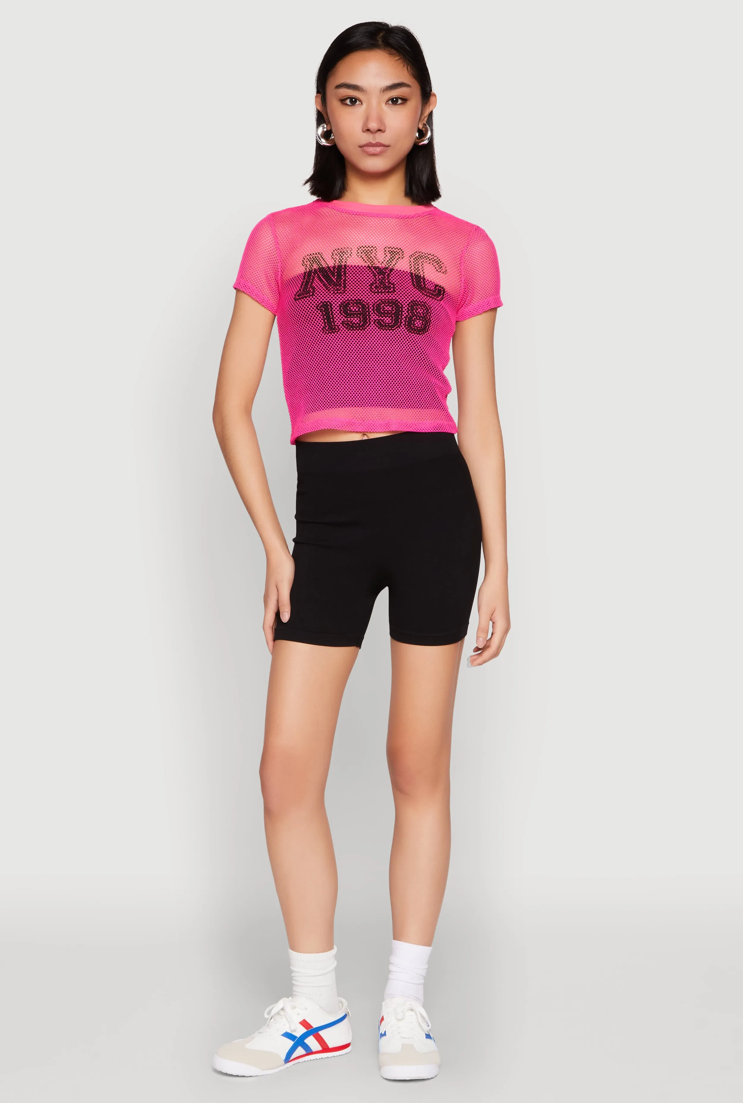 NYC 1998 Fishnet Crop Top sold by Rainbow