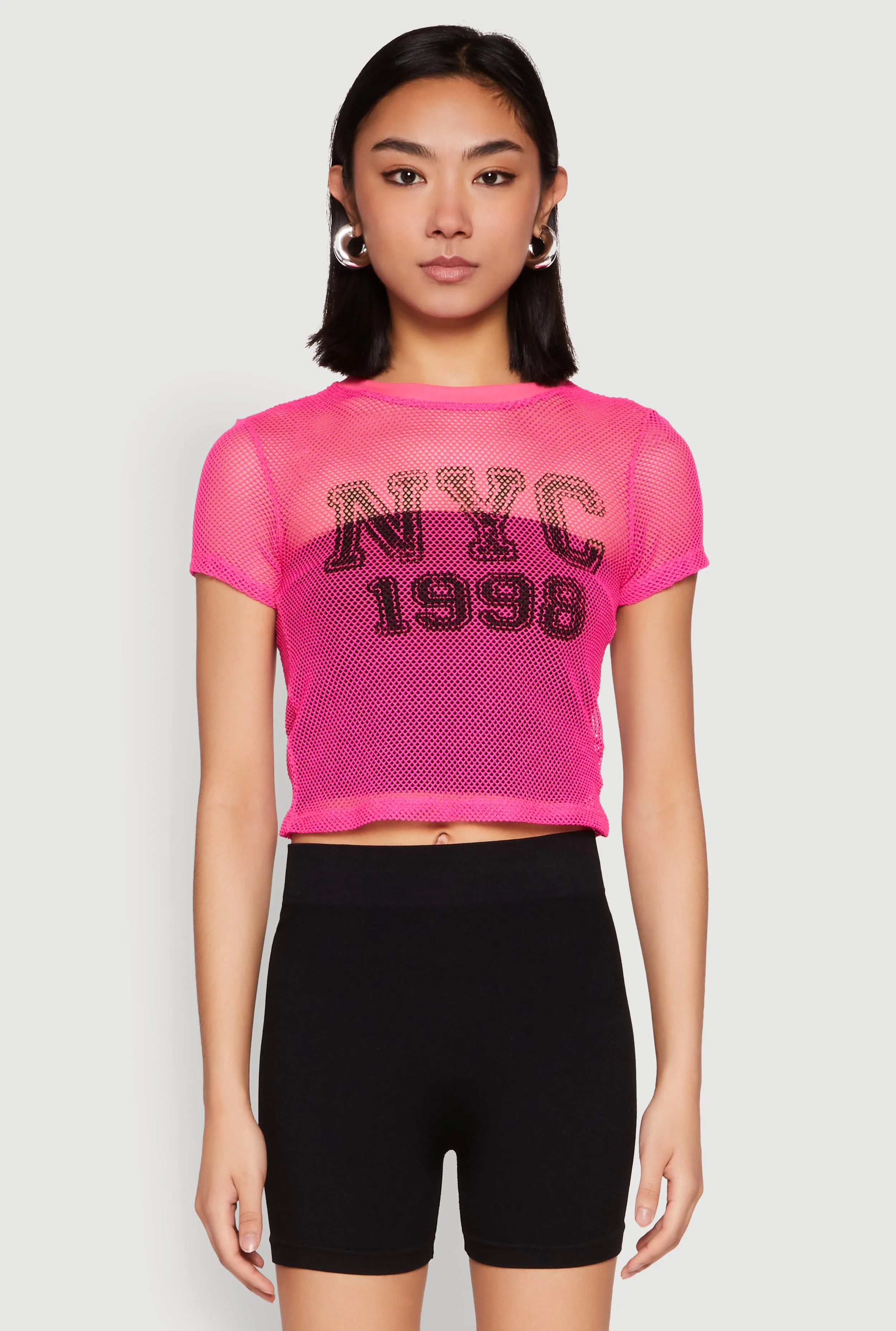 NYC 1998 Fishnet Crop Top sold by Rainbow product image thumbnail 2