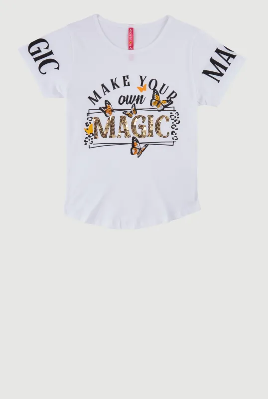 Girls Sequin Magic Graphic Tee sold by Rainbow